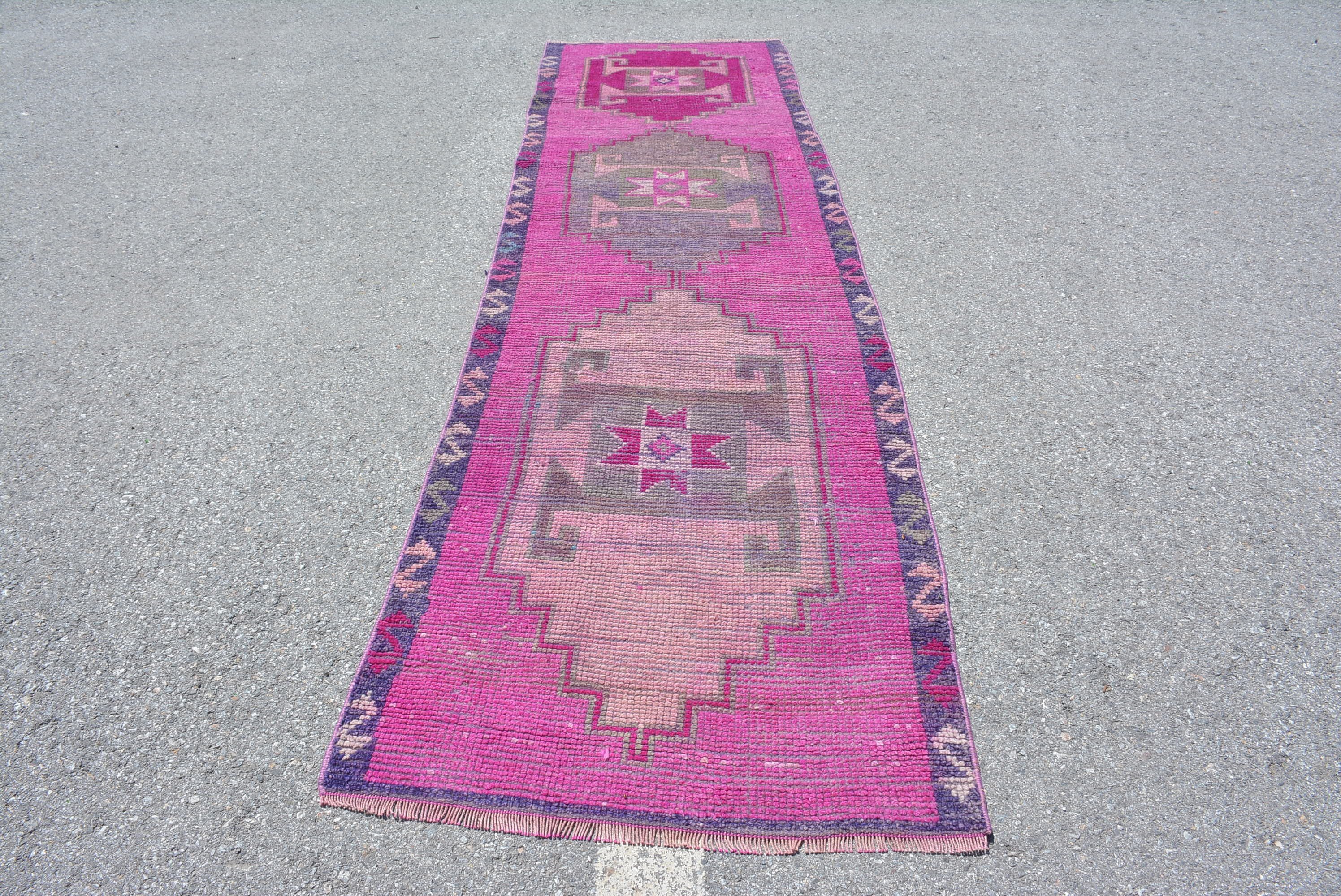 Cute Rug, Kitchen Rug Runner Rugs, Turkish Rug, 3x10.5 ft Runner Rugs, Floor Rug, Antique Rug, Kitchen Rug, Rugs for Hallway, Vintage Rug