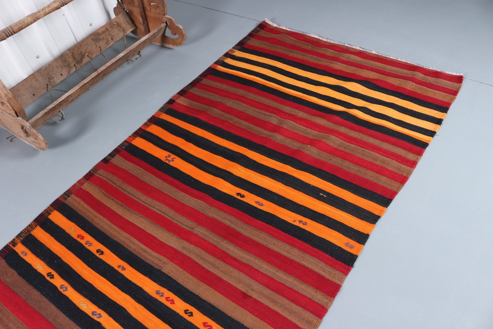 Vintage Halılar, Runner Halıları, 3.9x11.2 ft Runner Halısı, Koridor Halısı, Oryantal Halılar, Kırmızı Oryantal Halı, Mutfak Halısı, Türk Halıları, Kilim