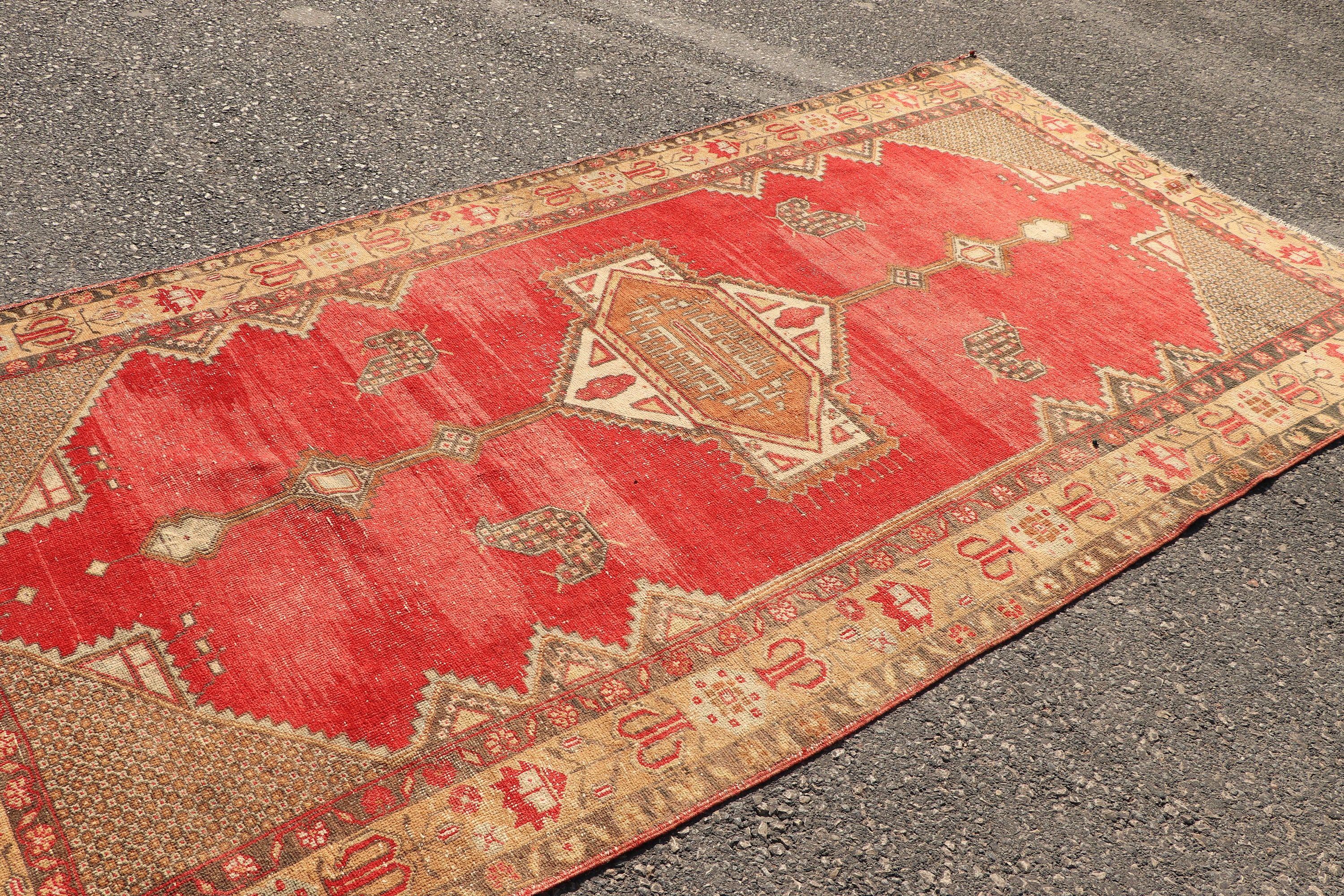 5.2x9.7 ft Large Rug, Nomadic Rug, Rugs for Bedroom, Red Antique Rug, Turkish Rug, Vintage Rug, Bedroom Rugs, Salon Rugs, Kitchen Rugs