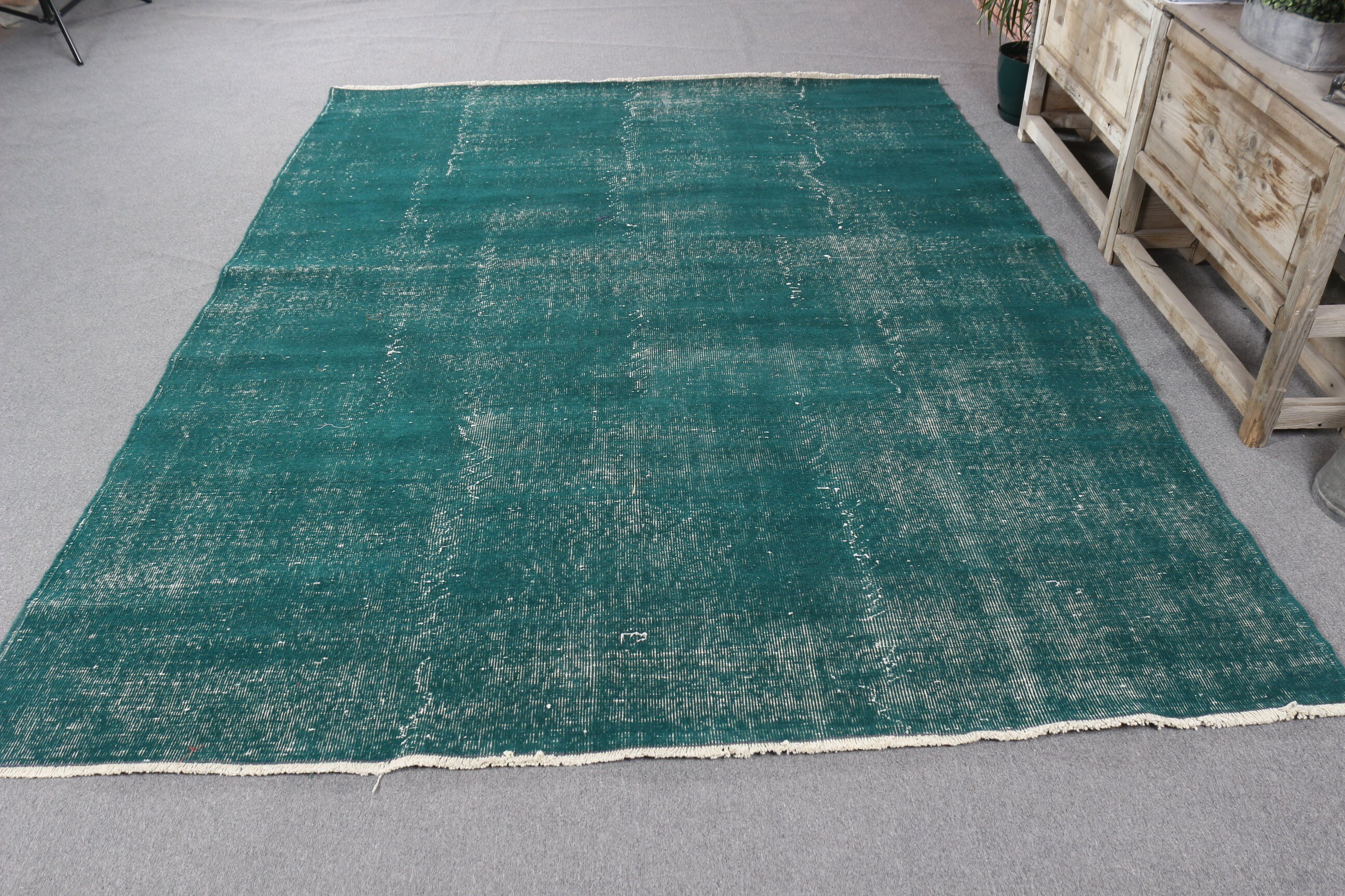 Floor Rugs, Green Bedroom Rug, Living Room Rug, Oriental Rug, Dining Room Rugs, Turkish Rug, Exotic Rug, 6.9x9 ft Large Rug, Vintage Rug