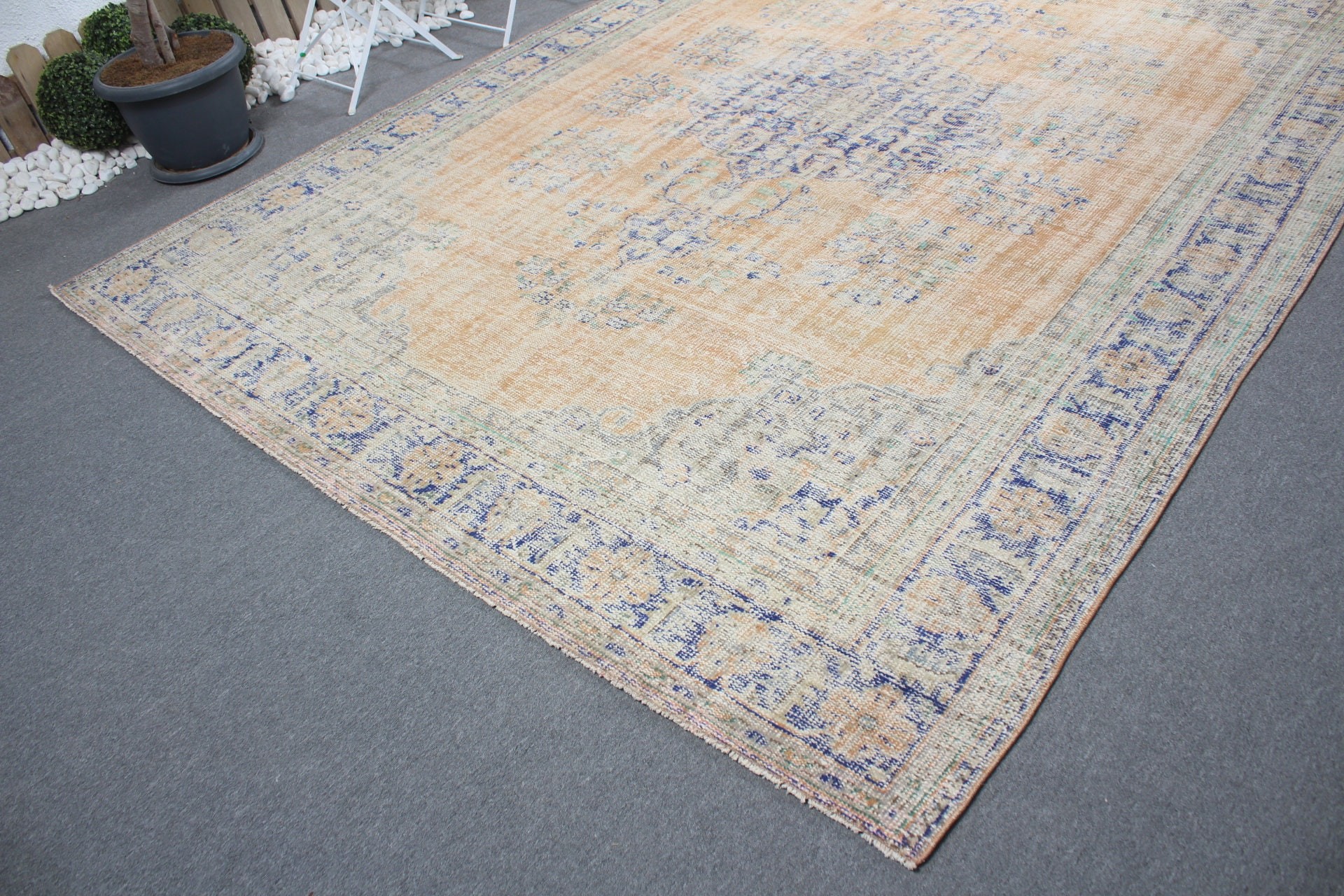 8x10.8 ft Oversize Rugs, Vintage Rugs, Living Room Rug, Dining Room Rug, Anatolian Rug, Turkish Rugs, Antique Rugs, Yellow Anatolian Rug