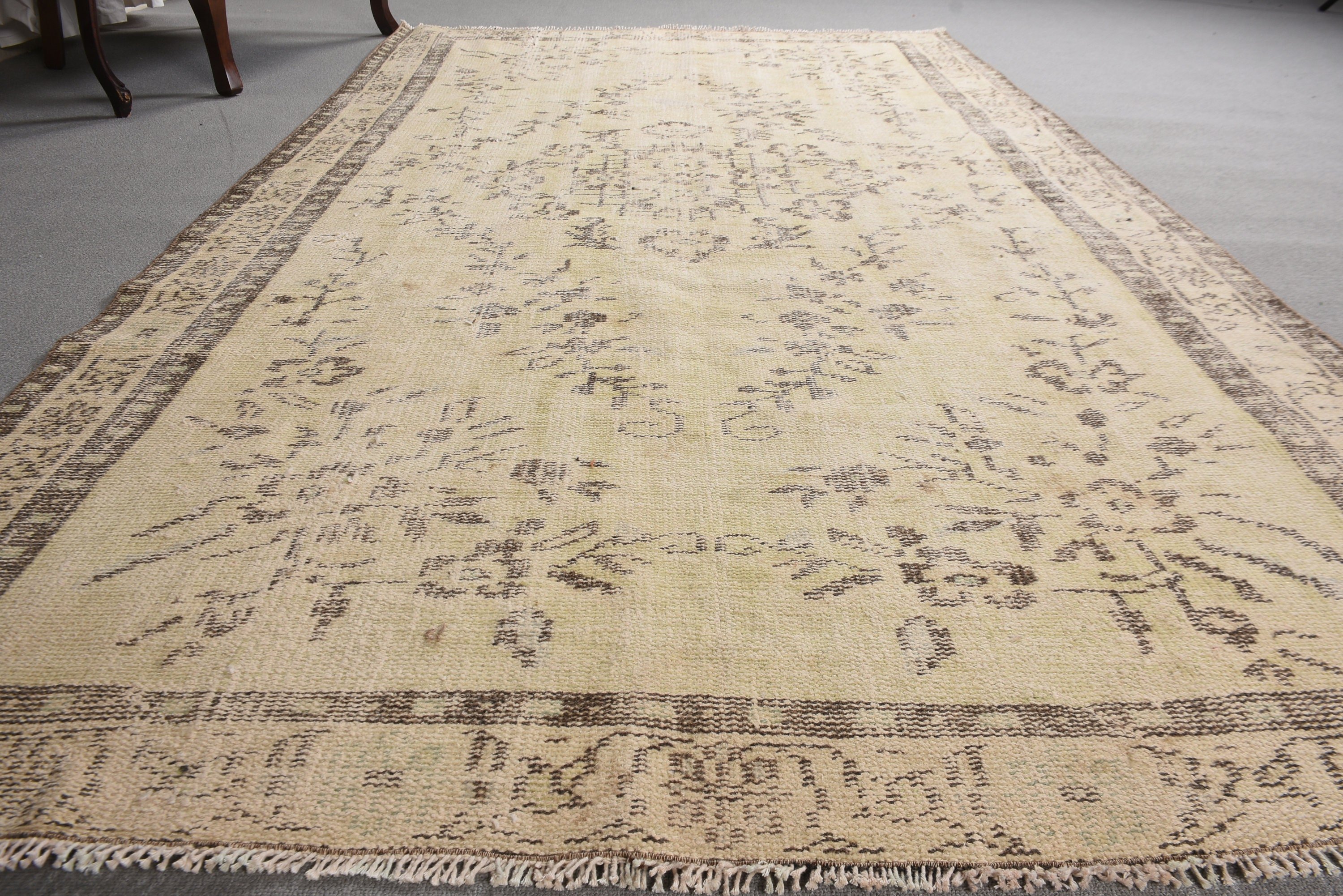 Vintage Halı, Bej İfade Halıları, Yemek Odası Halısı, Kabile Halısı, Anadolu Halıları, Yer Halıları, Türk Halısı, Büyük Boho Halısı, 5x8,5 ft Büyük Halı