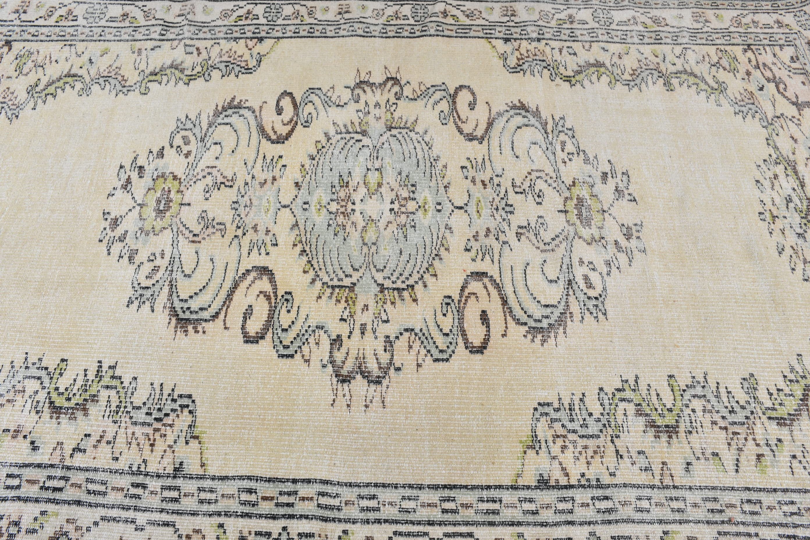 Living Room Rug, Turkish Rugs, Home Decor Rugs, Beige  5.2x8.2 ft Large Rug, Oriental Rugs, Vintage Rug, Dining Room Rug