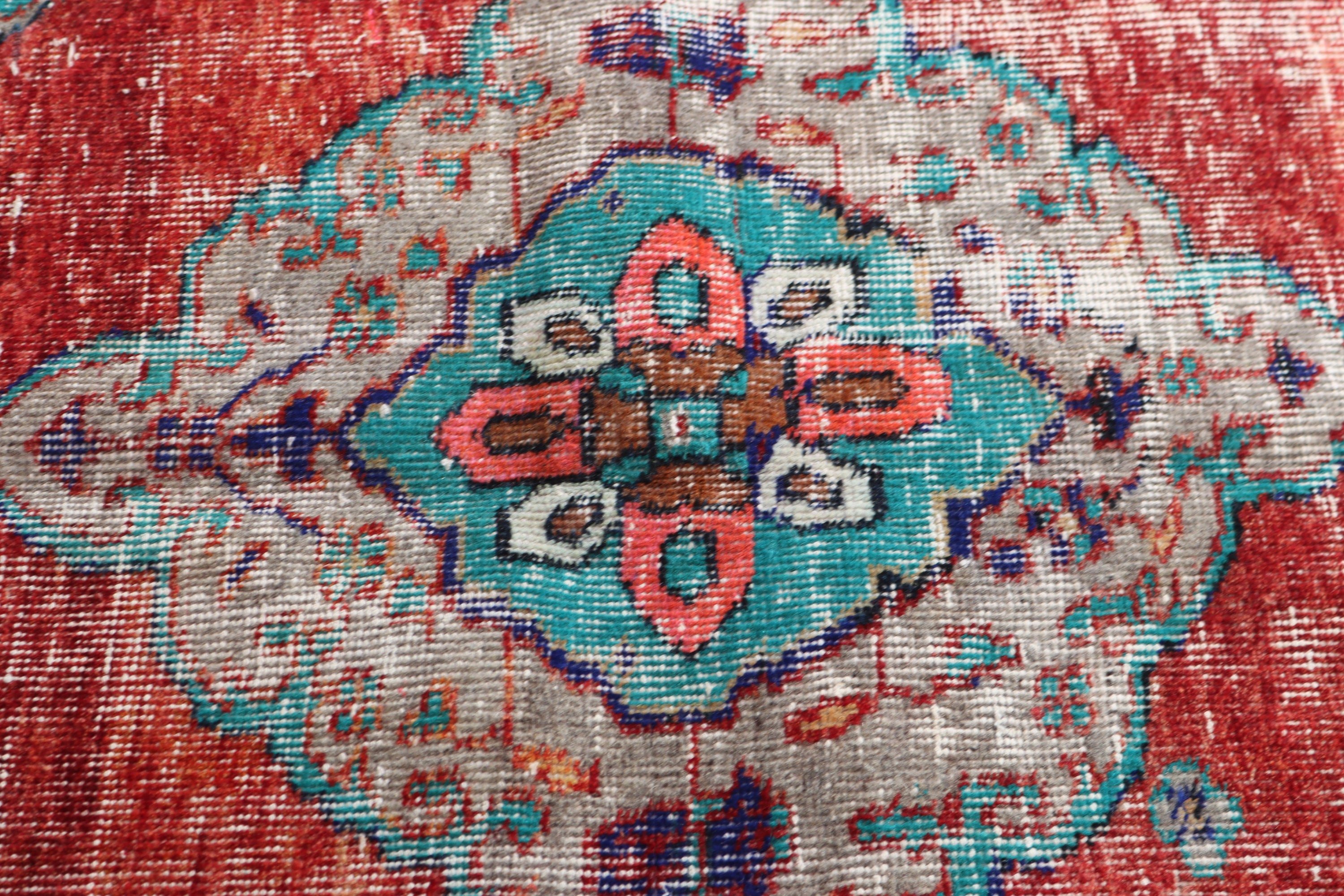 5.6x9.2 ft Büyük Halı, Yer Halısı, Boho Halısı, Büyük Oushak Halısı, Kırmızı El Dokuma Halıları, Vintage Halı, Oturma Odası Halıları, Türk Halısı, Açıklama Halıları