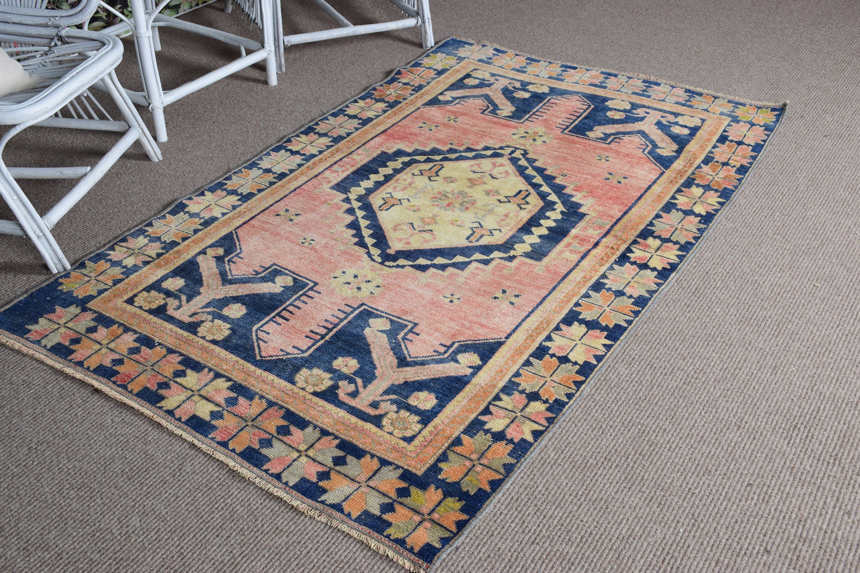 Moroccan Rugs, Dining Room Rug, Rugs for Indoor, Vintage Rug, Red Cool Rug, Tribal Rug, Anatolian Rug, Turkish Rug, 3.8x6.6 ft Area Rug