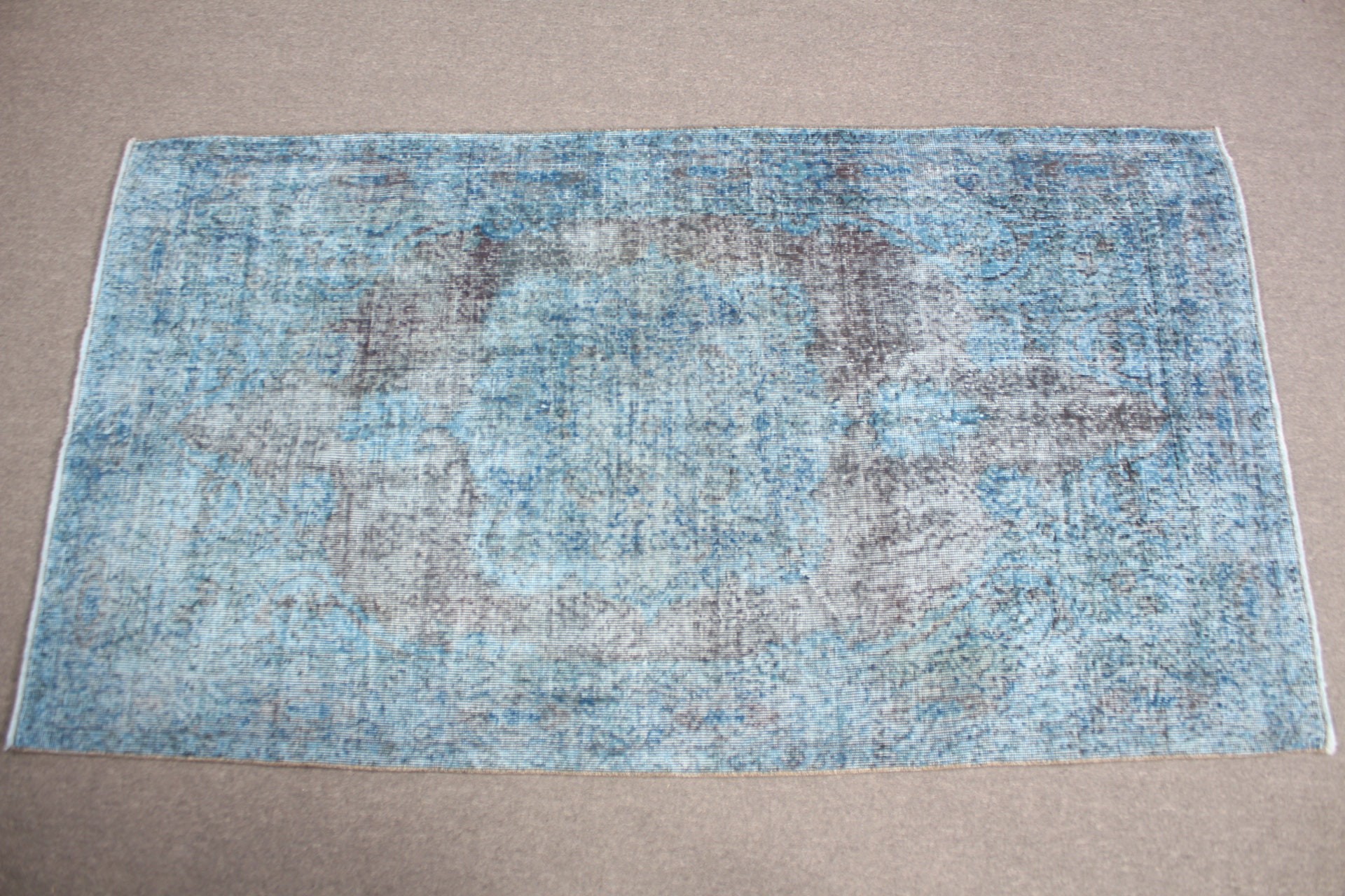 Blue Kitchen Rugs, Vintage Rugs, Bedroom Rugs, Living Room Rug, 3.6x6.7 ft Area Rug, Rugs for Area, Turkish Rugs, Floor Rug, Wool Rug