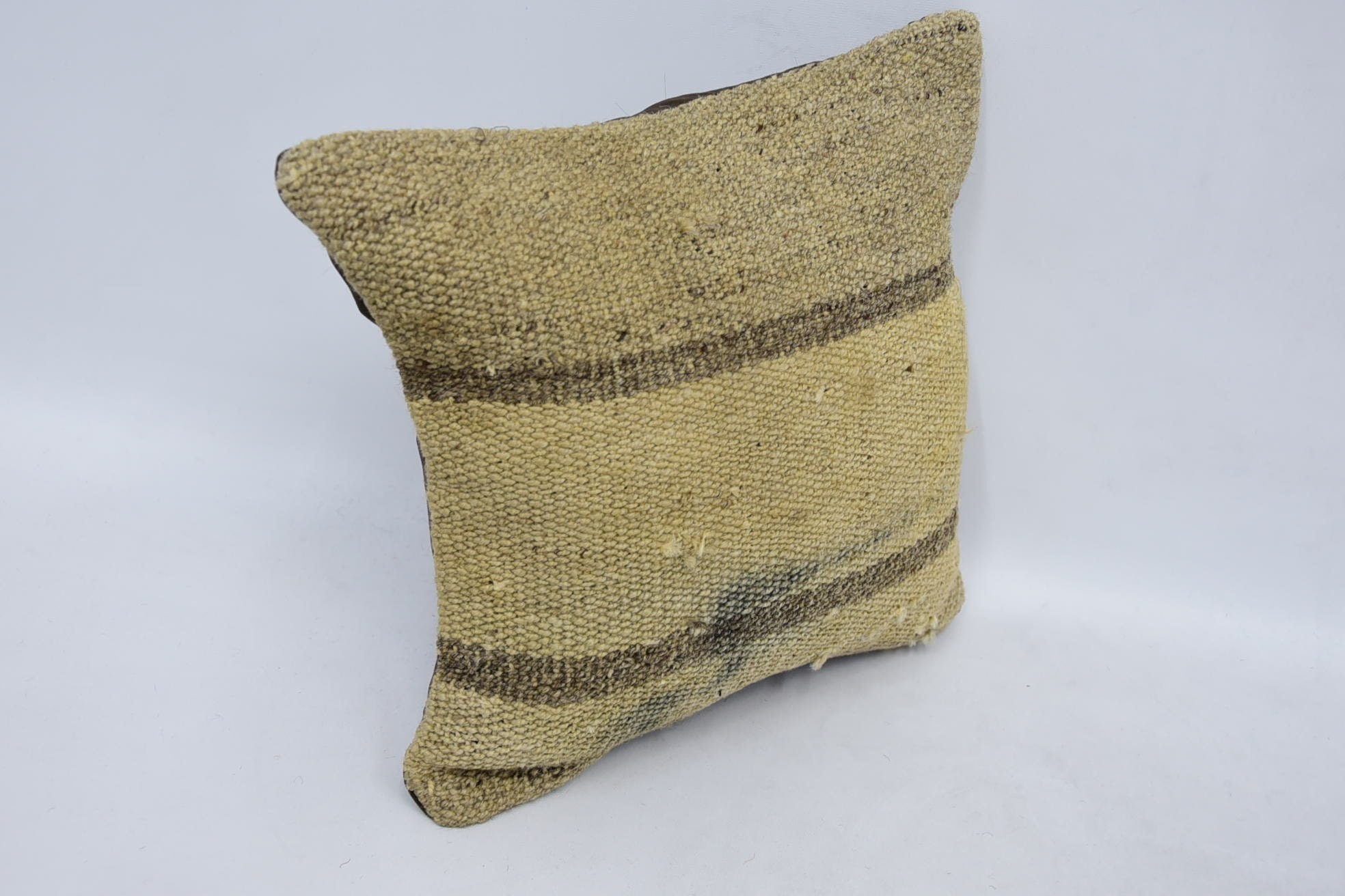 Oriental Cushion, Turkish Pillow, Antique Pillows, Interior Designer Pillow, Bolster Pillow, 12"x12" Beige Pillow