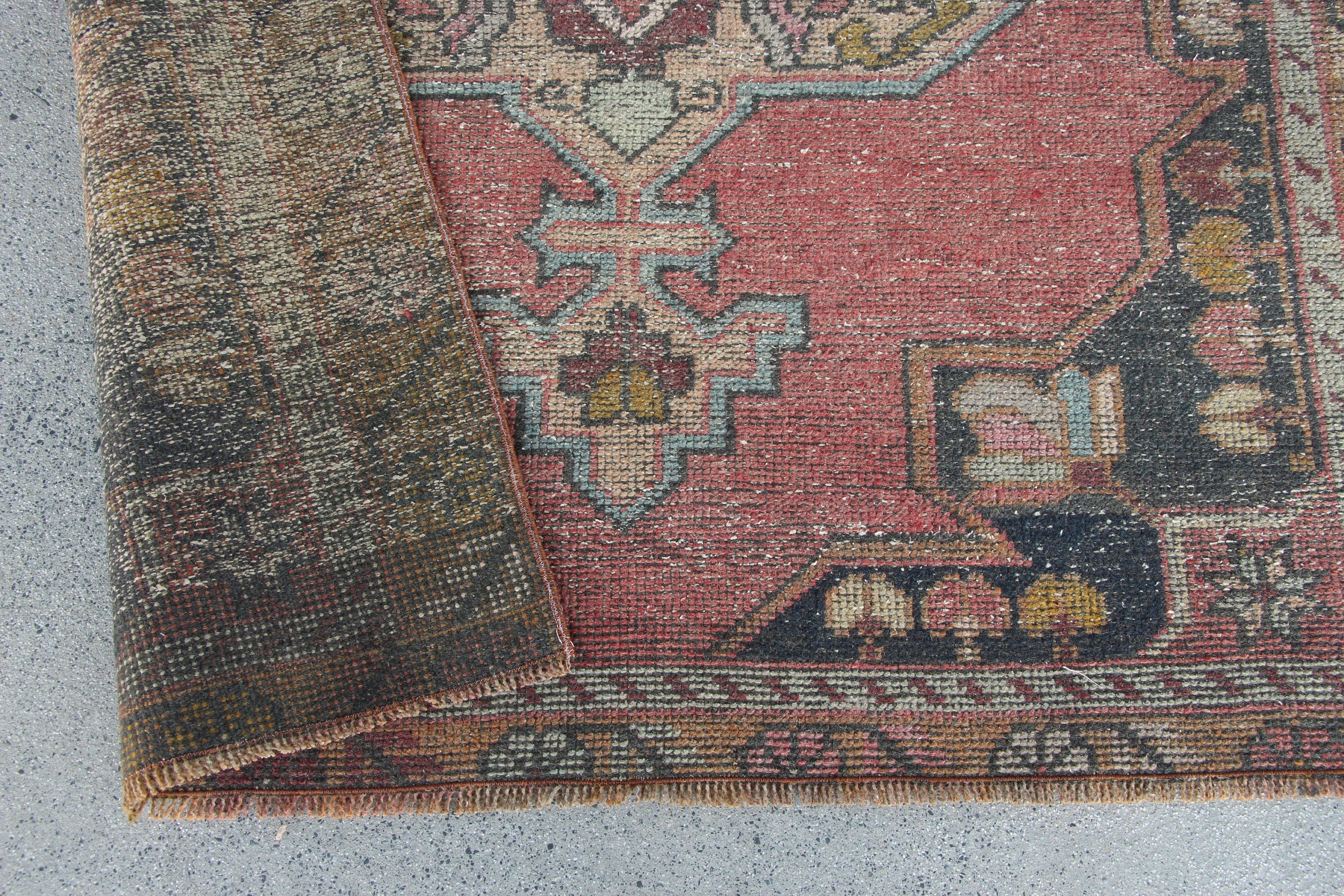 Oushak Halı, Vintage Halı, 4.3x7.8 ft Alan Halıları, Kırmızı Oushak Halısı, Ev Dekorasyonu Halısı, Yatak Odası Halıları, Özel Halı, Çocuk Odası Halıları, Türk Halısı