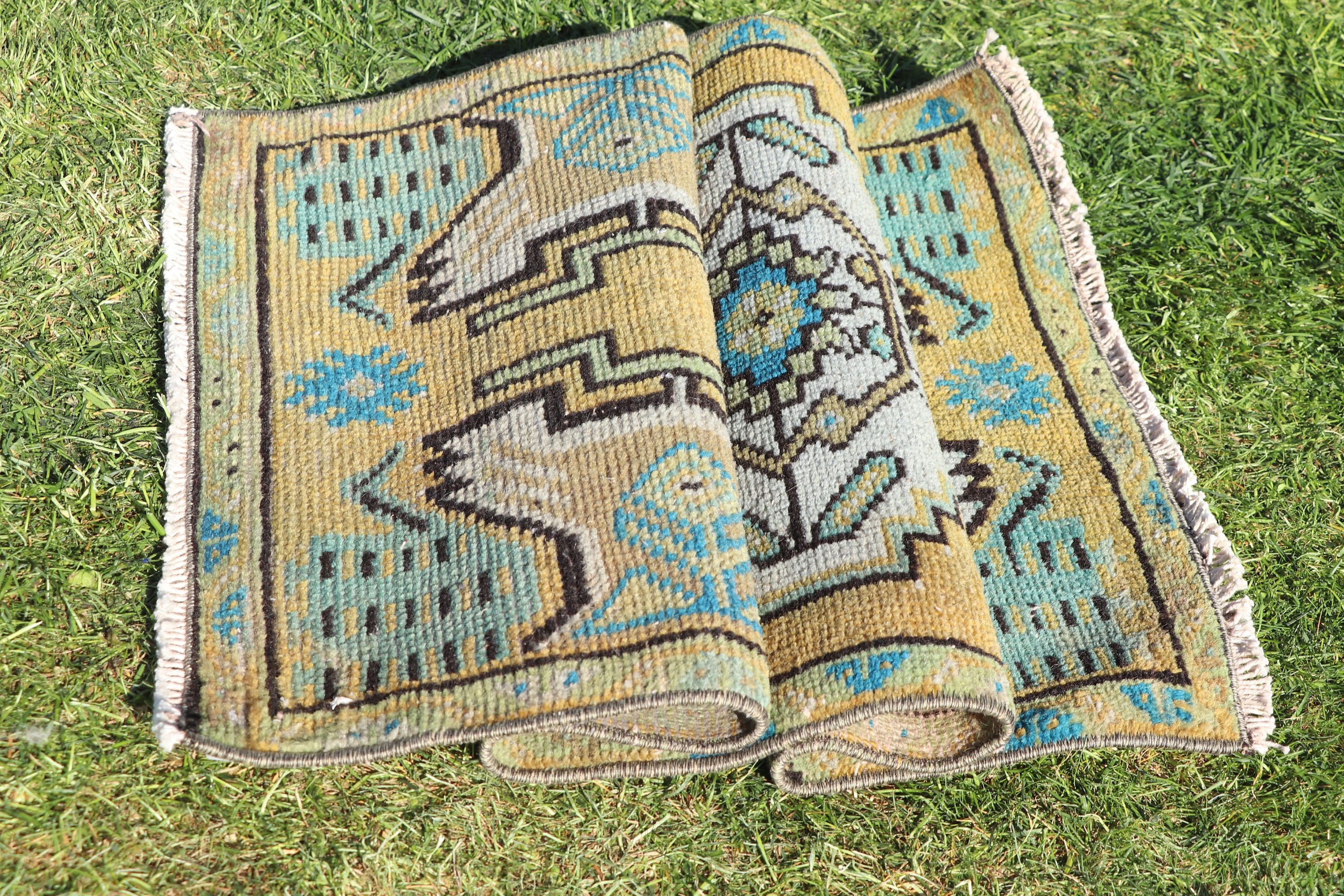 Mutfak Halıları, Modern Halı, 1.6x3.3 ft Küçük Halı, Araba Paspas Halısı, Çocuk Odası Halıları, Vintage Halılar, Türk Halısı, Sarı Mutfak Halıları, Oushak Halısı