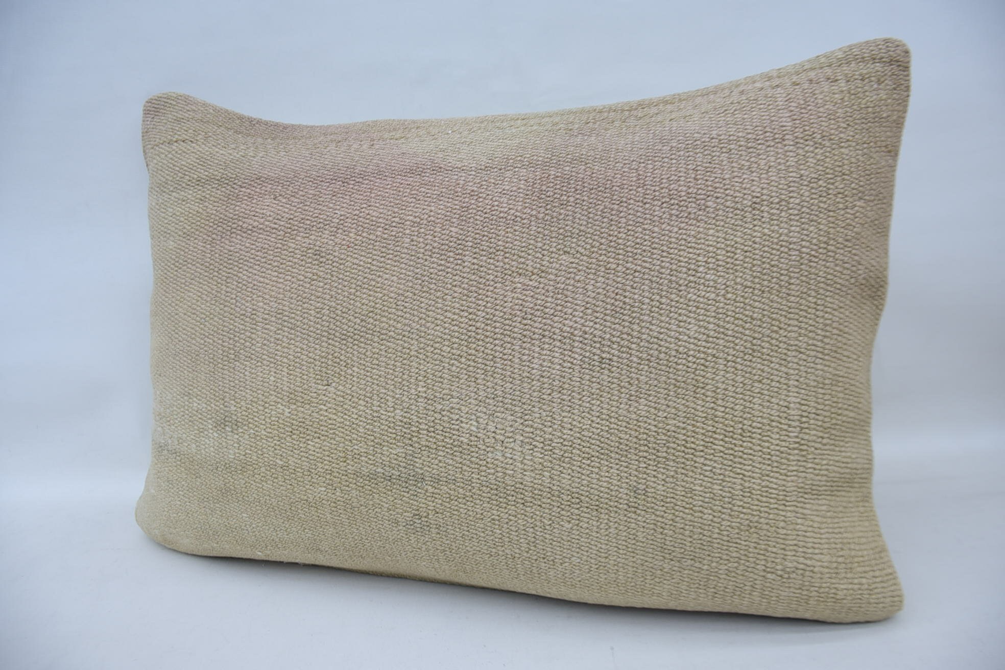 16"x24" Beige Pillow, Tribal Pillow Case, Pillow for Sofa, Kilim Cushion Sham, Turkish Kilim Pillow, Colorful Pillow Case