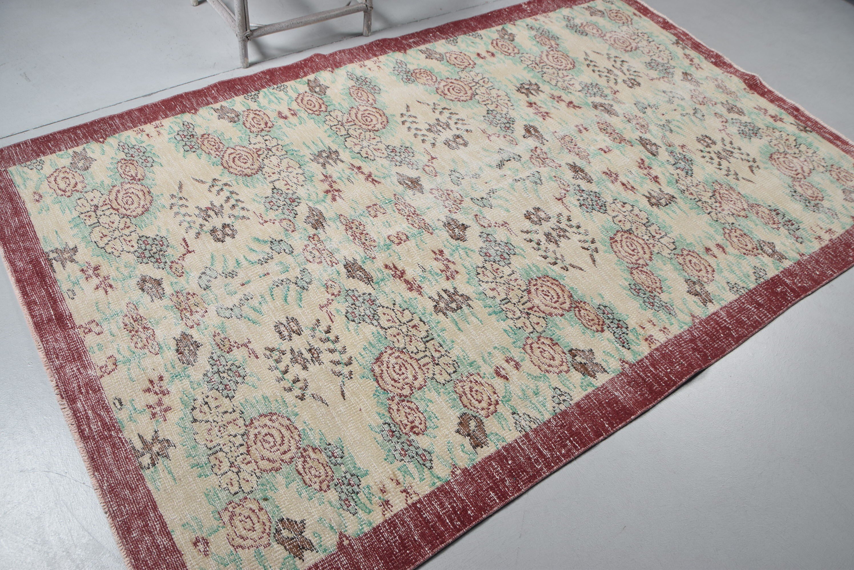 Purple Oriental Rug, Turkish Rugs, Moroccan Rug, Living Room Rugs, Dining Room Rugs, Wool Rugs, Dorm Rug, Vintage Rug, 5.2x8.4 ft Large Rug