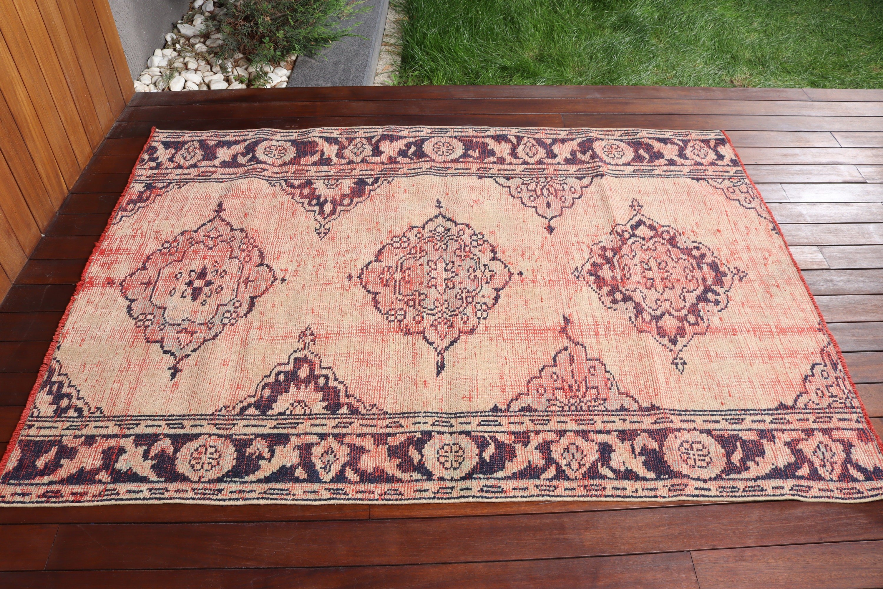 Boho Halı, Bej El Dokuma Halı, Yer Halısı, 4.3x6 ft Alan Halıları, Modern Halı, Türk Halıları, Çocuk Halıları, Mutfak Halıları, Vintage Halı