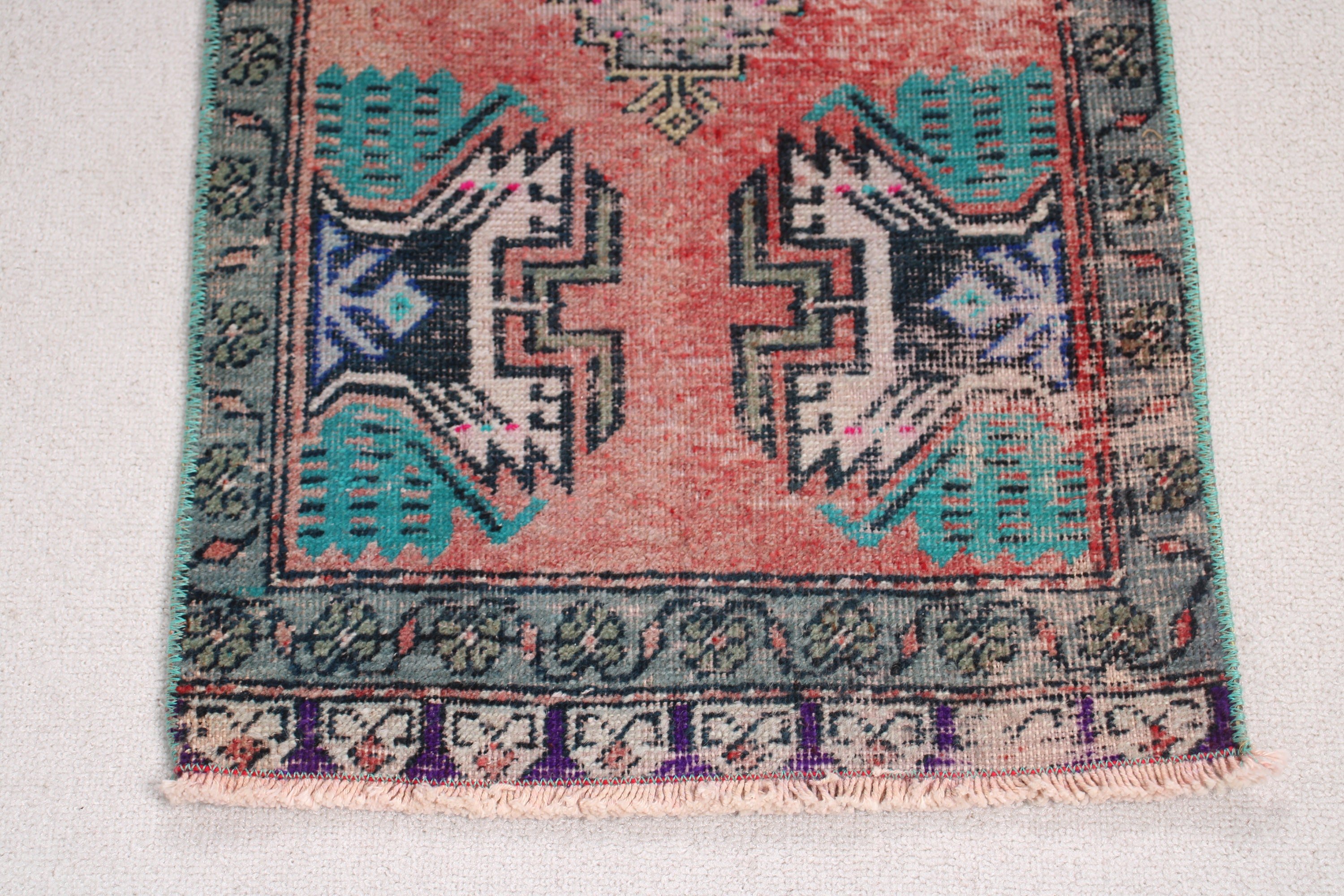 1.5x3.2 ft Küçük Halı, Mutfak Halıları, Duvara Asılı Halılar, Türk Halıları, Kırmızı Anadolu Halıları, Yer Halıları, Boho Halıları, Vintage Halı