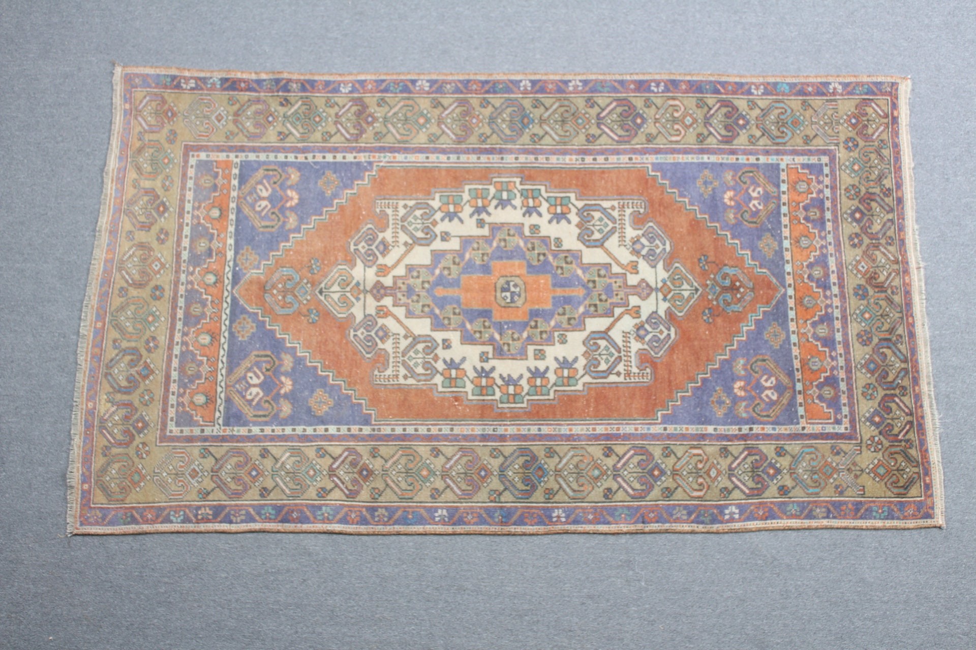 Kabile Halıları, Yatak Odası Halısı, Türk Halısı, 4,2x7,3 ft Alan Halısı, Oturma Odası Halıları, Yer Halısı, Oryantal Halılar, Vintage Halılar, Turuncu Oryantal Halı