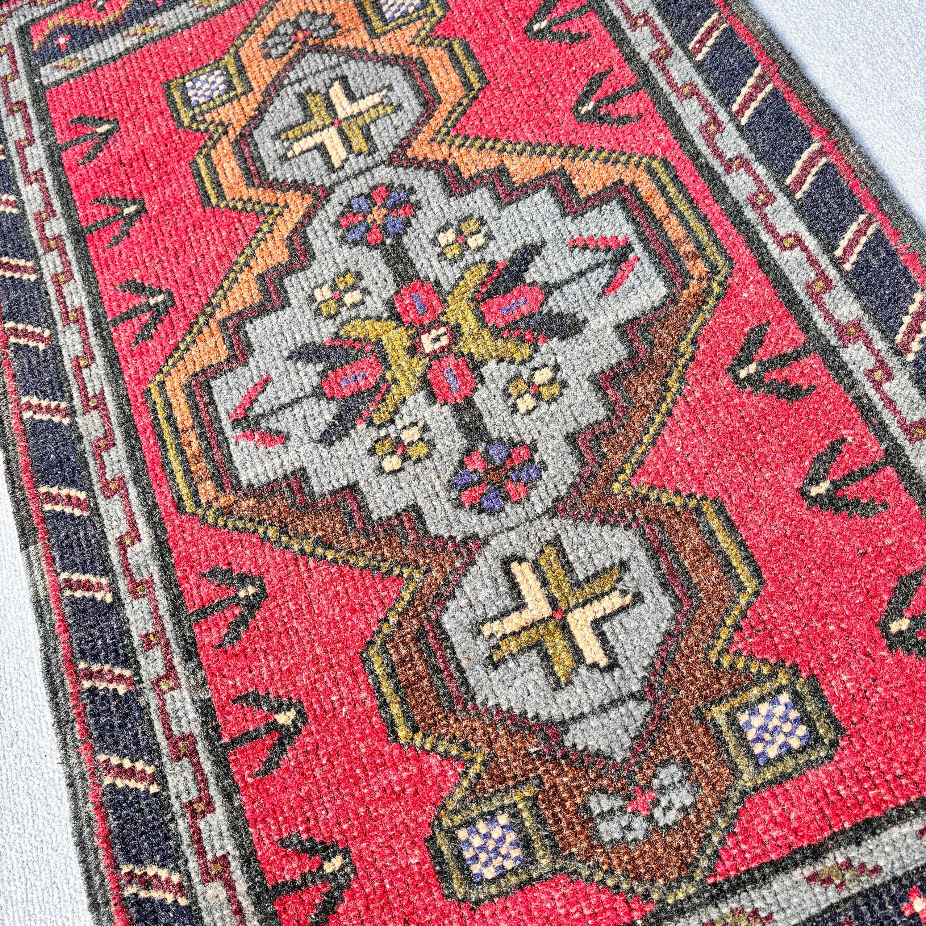 Small Area Rug, Turkish Rugs, Modern Rugs, Bedroom Rugs, Red Floor Rugs, Neutral Rug, Rugs for Nursery, Vintage Rugs, 1.8x3.2 ft Small Rug