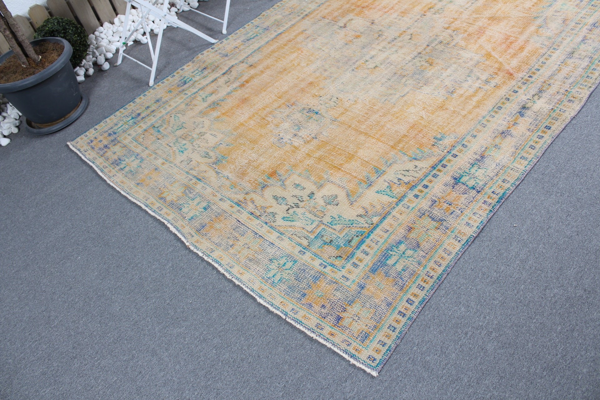 Salon Rug, Anatolian Rug, 5.5x8.4 ft Large Rugs, Vintage Rugs, Living Room Rugs, Orange Kitchen Rug, Turkish Rug, Cute Rug, Home Decor Rugs