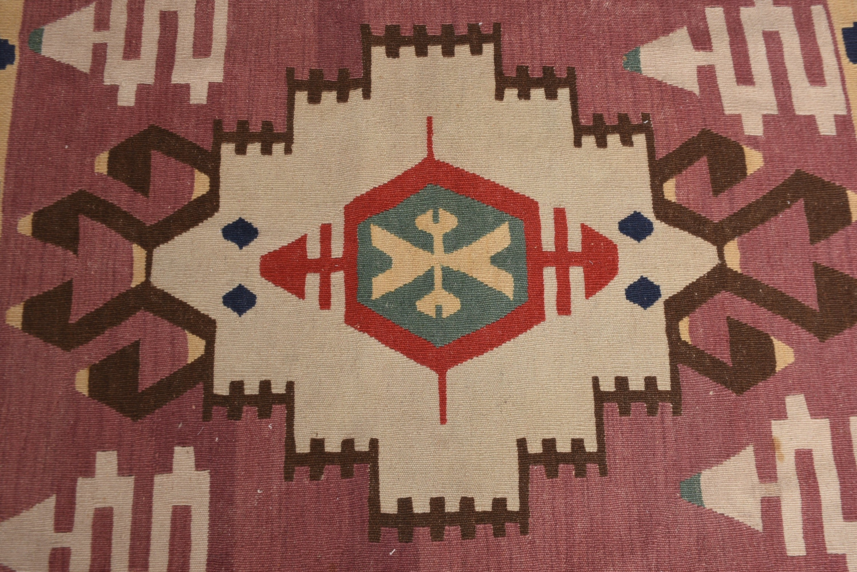 2.9x3.9 ft Küçük Halılar, Geometrik Halılar, Kilim, Giriş Halısı, Çocuk Halısı, Vintage Halılar, Pembe Geometrik Halılar, Türk Halısı, Fas Halıları