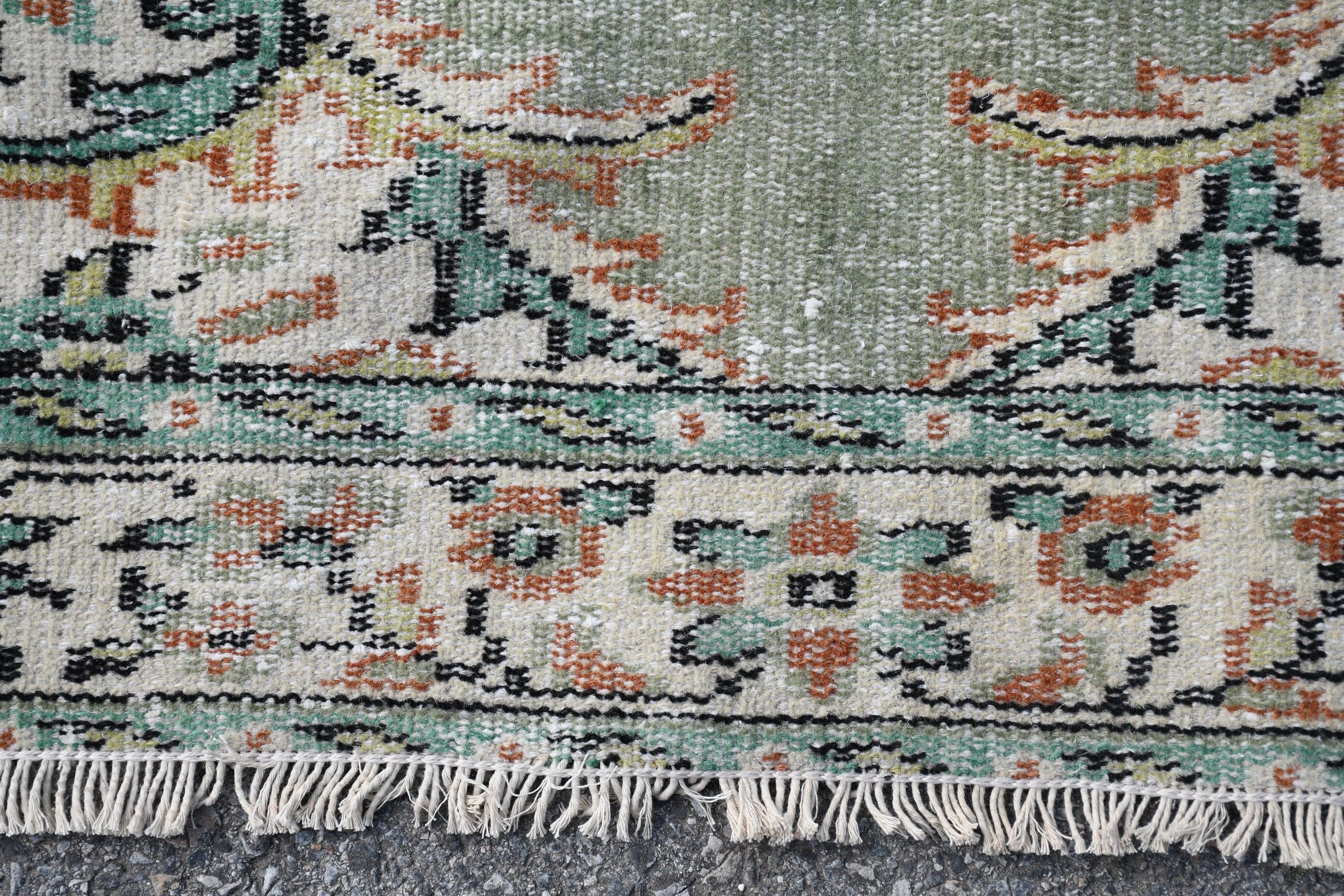 5.6x8.4 ft Large Rugs, Natural Rugs, Living Room Rug, Vintage Rug, Turkish Rugs, Antique Rug, Green Oriental Rugs, Salon Rug