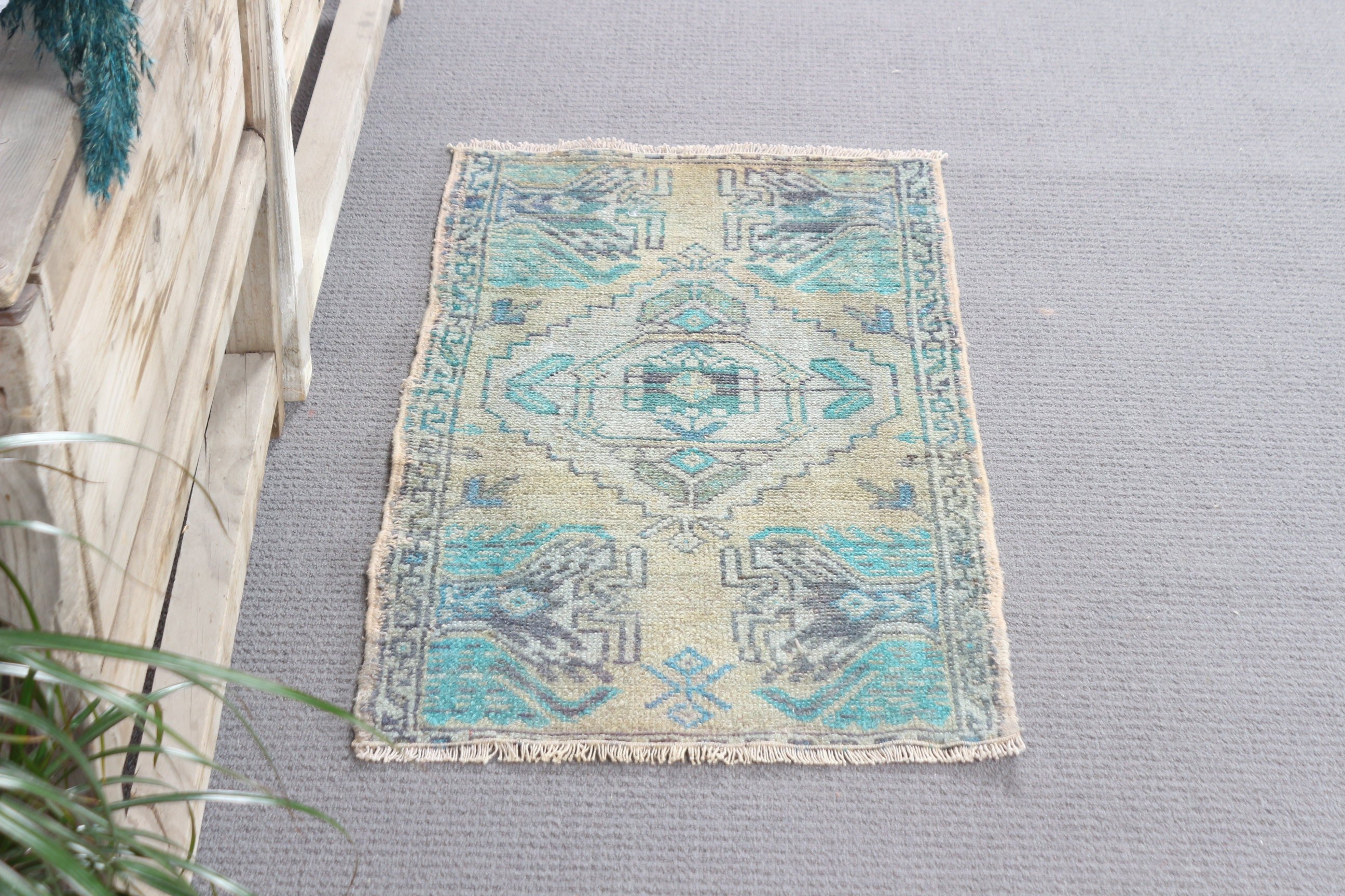 Oushak Rug, Vintage Rugs, Blue Bedroom Rugs, Turkish Rugs, Wall Hanging Rugs, 1.6x2.9 ft Small Rugs, Cute Rug, Rugs for Kitchen, Cool Rugs