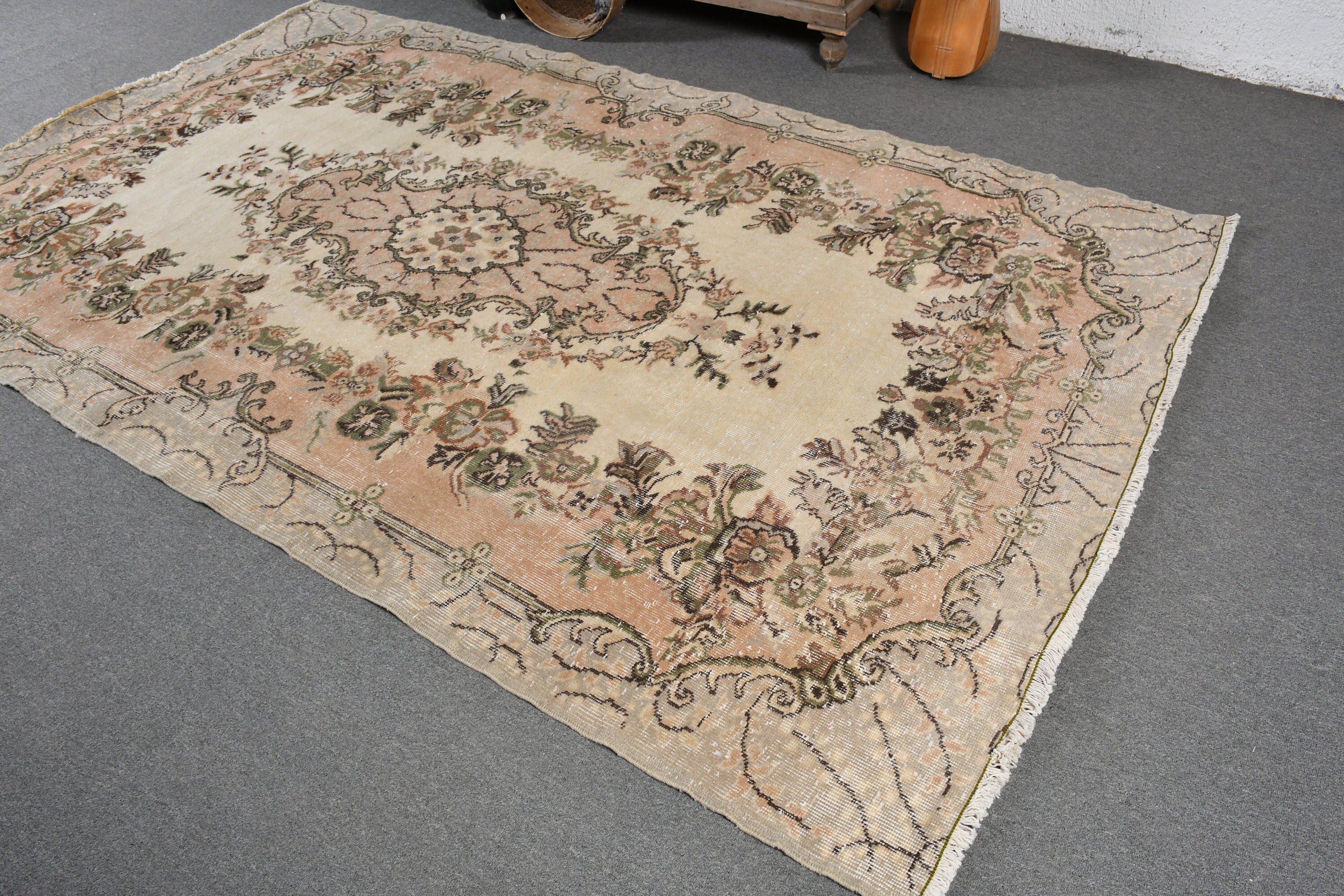 5.6x9.2 ft Büyük Halılar, Pembe Havalı Halılar, Türk Halısı, Yatak Odası Halısı, Dekoratif Halı, Havalı Halılar, Ev Dekor Halısı, Yemek Odası Halıları, Vintage Halı