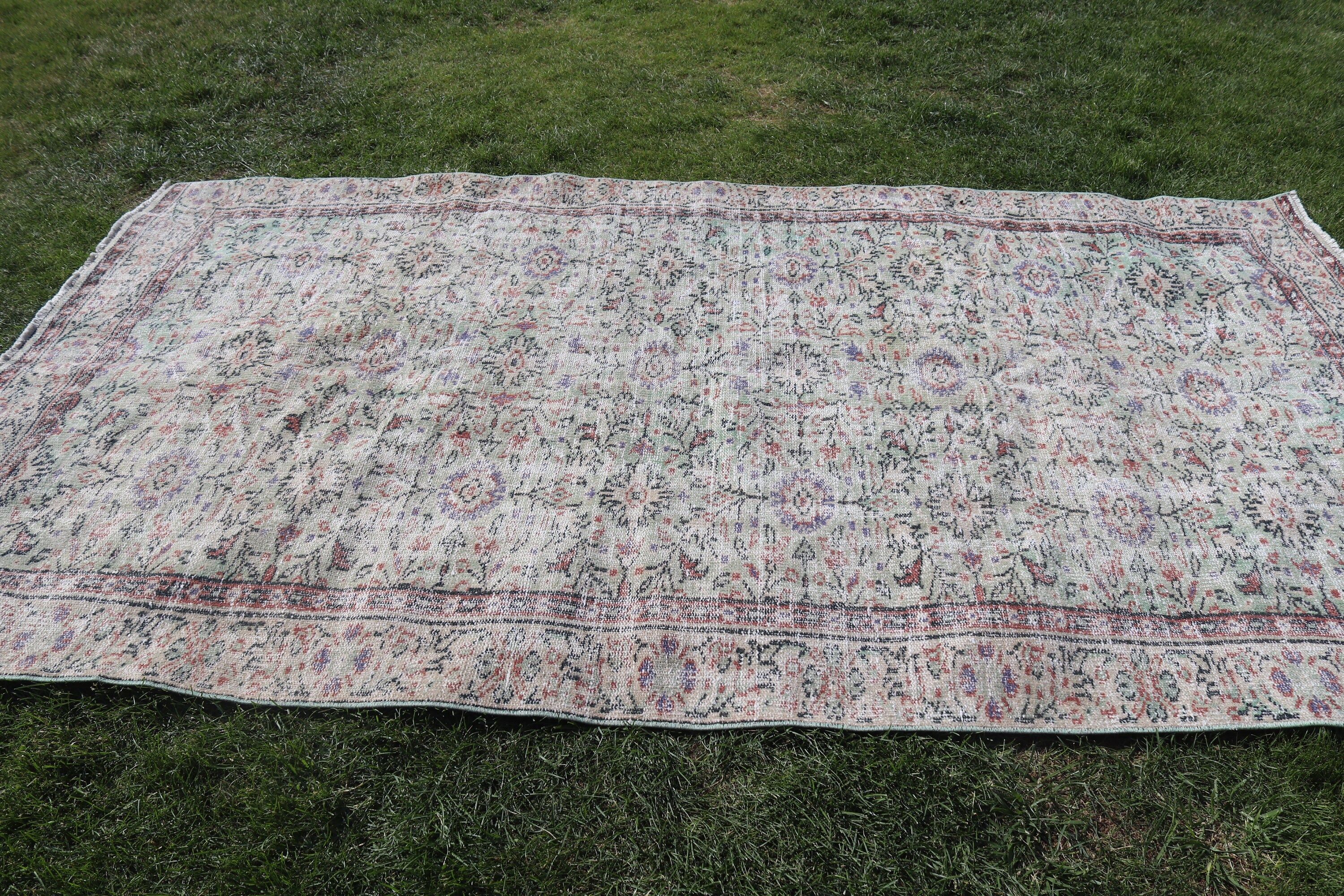 Rugs for Large Oushak, Green Luxury Rugs, Antique Rugs, Turkish Rugs, Dining Room Rugs, Vintage Rug, Bedroom Rugs, 5.5x9.7 ft Large Rugs