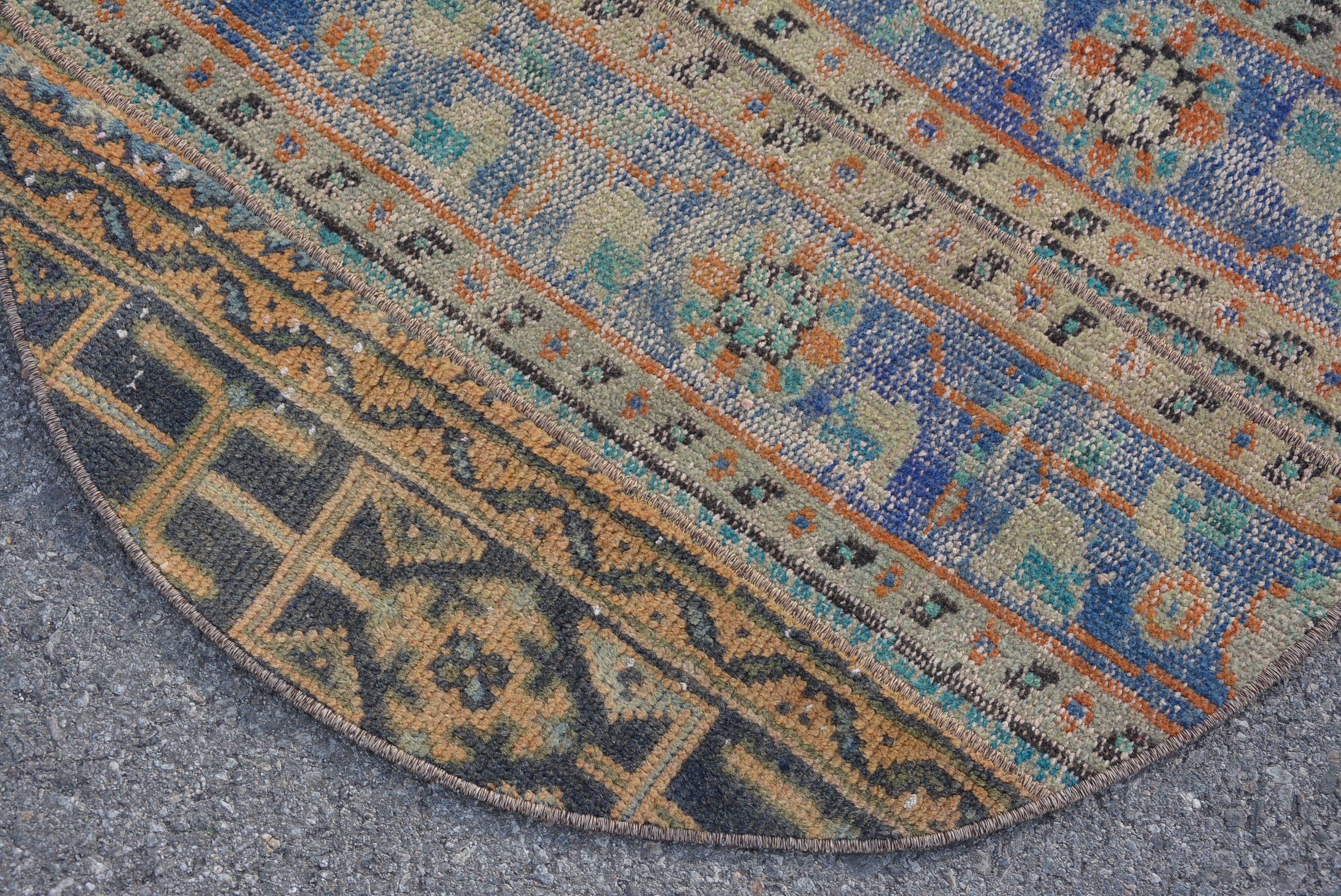 Kitchen Rug, Vintage Rug, Home Decor Rugs, Rugs for Door Mat, Turkish Rugs, Cute Rug, 2.9x2.9 ft Small Rug, Wall Hanging Rug, Bathroom Rugs