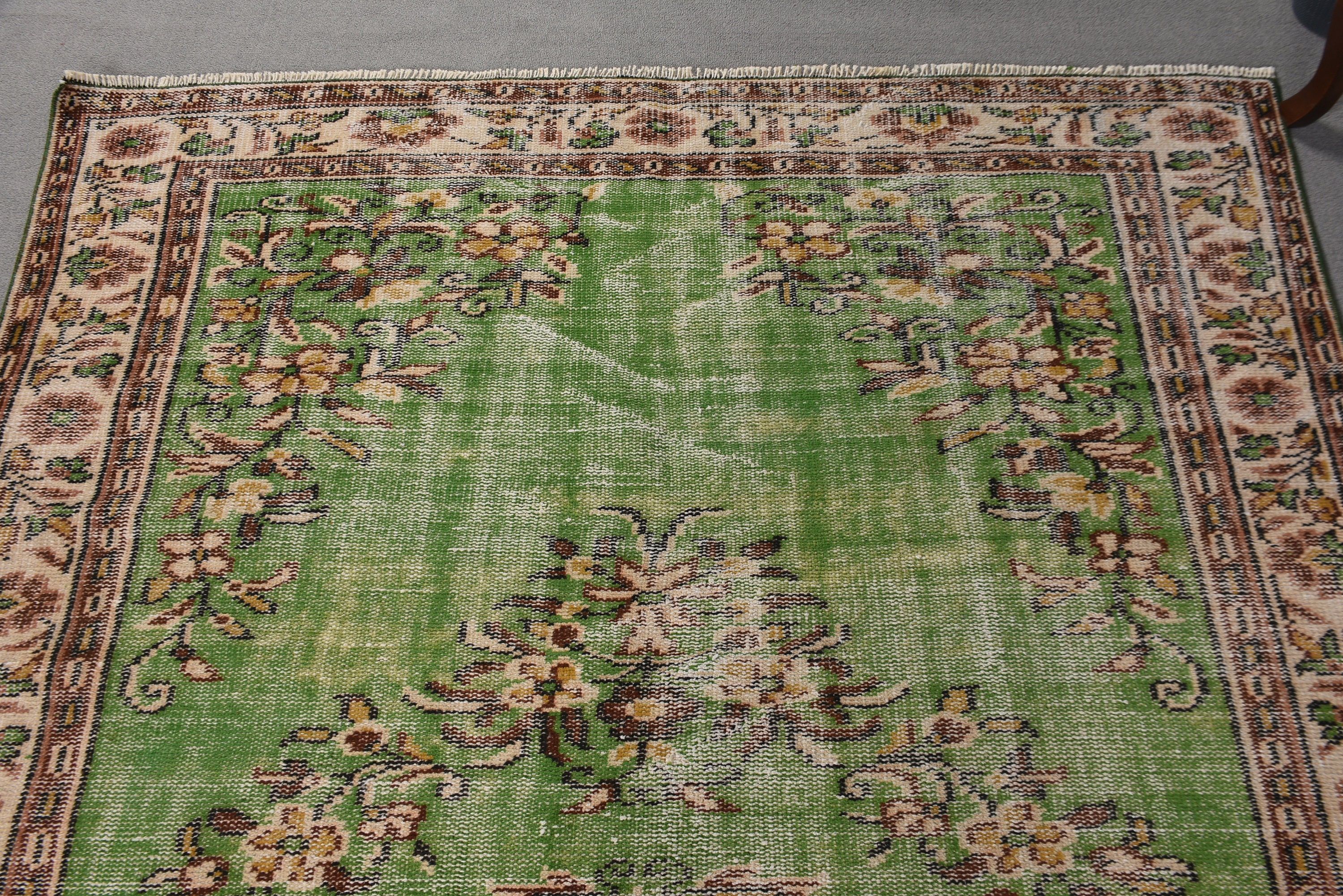 Oriental Rugs, Modern Rug, 5.5x8.5 ft Large Rug, Turkish Rugs, Bedroom Rugs, Vintage Rug, Green Antique Rugs, Vintage Decor Rug, Salon Rug