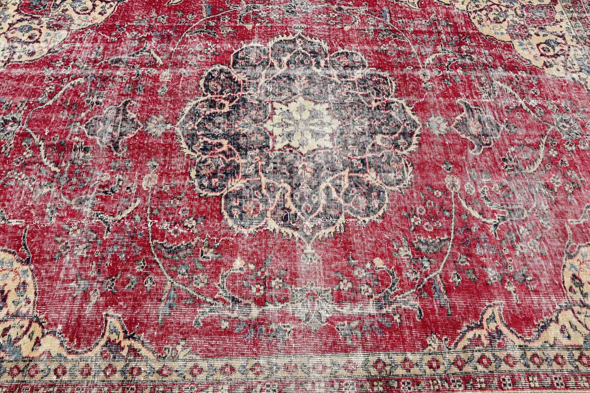 Türk Halısı, Vintage Halı, Yemek Odası Halısı, Salon Halısı, Yemek Odası Halıları, Mutfak Halıları, Oryantal Halı, Türkiye Halısı, 7.3x9.7 ft Büyük Boy Halı