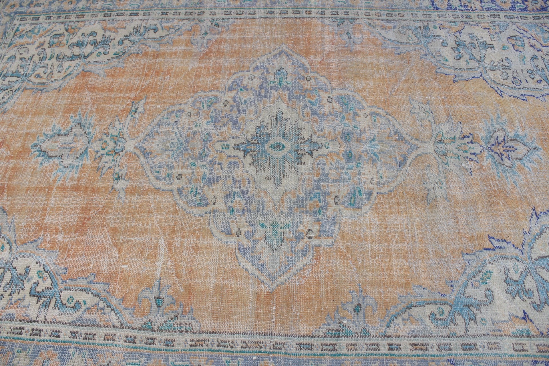 Dining Room Rug, Moroccan Rug, Home Decor Rug, Old Rug, Bedroom Rugs, 5.7x8.6 ft Large Rug, Turkish Rugs, Vintage Rug, Orange Kitchen Rugs