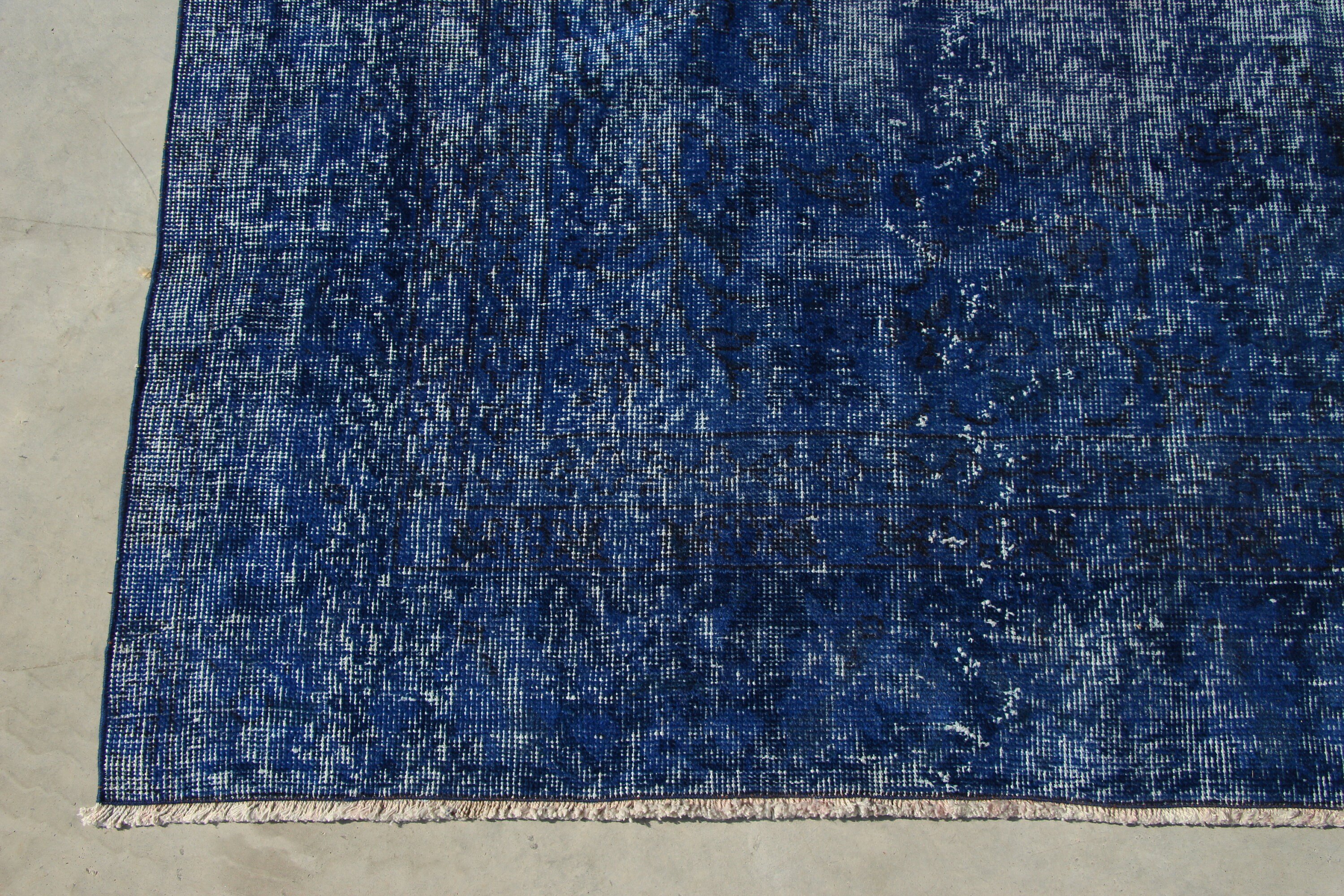Turkish Rugs, Dining Room Rug, Rugs for Salon, 6.6x9.5 ft Large Rugs, Salon Rug, Vintage Rug, Antique Rug, Blue Moroccan Rug, Floor Rugs