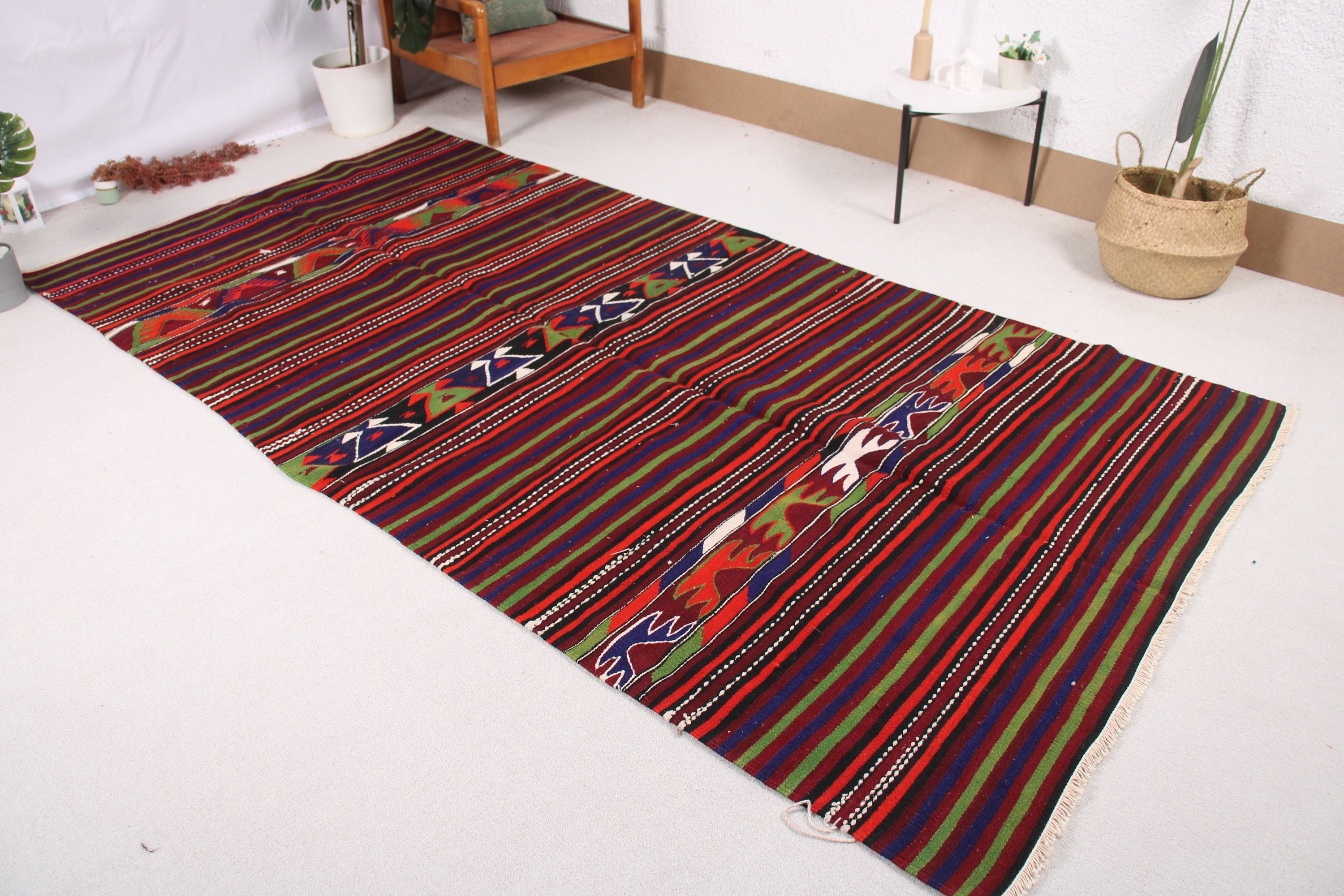 Oushak Halı, 5x9.8 ft Büyük Halılar, Anadolu Halısı, Büyük Oushak Halıları, Mor Anadolu Halıları, Salon Halısı, Kilim, Vintage Halı, Türk Halıları