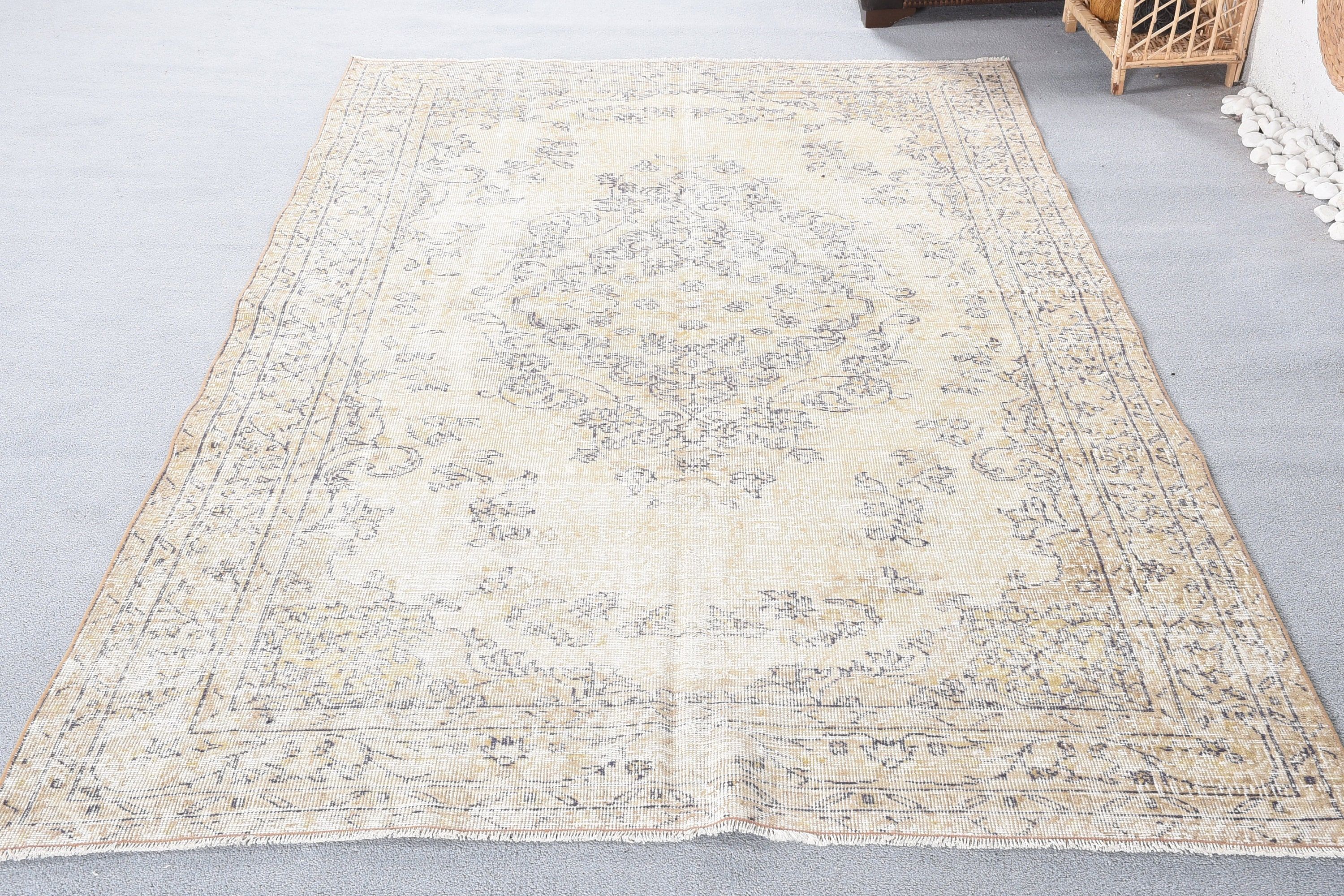 Kitchen Rugs, Rugs for Dining Room, Beige Bedroom Rug, 5.3x9.1 ft Large Rug, Vintage Rugs, Dining Room Rugs, Turkish Rug