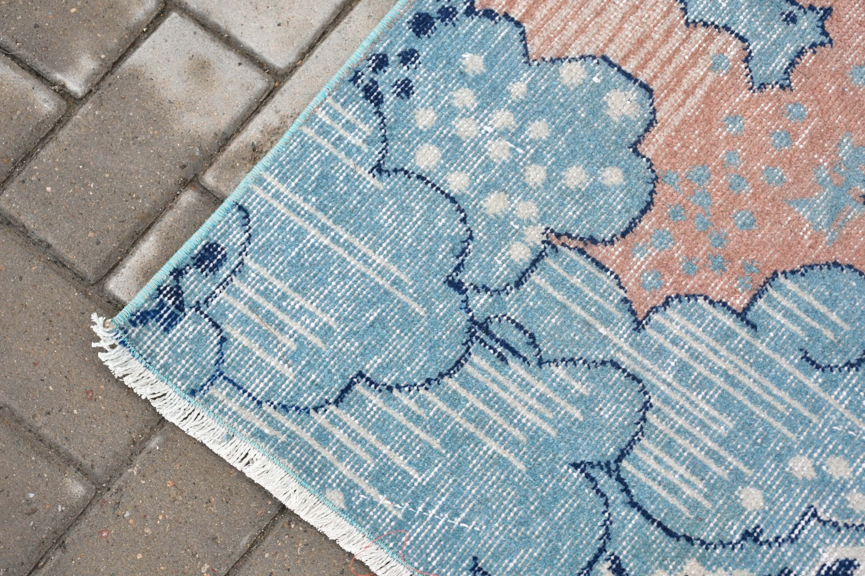 3.1x5.1 ft Accent Rug, Bedroom Rug, Cool Rugs, Home Decor Rugs, Rugs for Entry, Blue Floor Rug, Turkish Rug, Vintage Rug, Nursery Rug