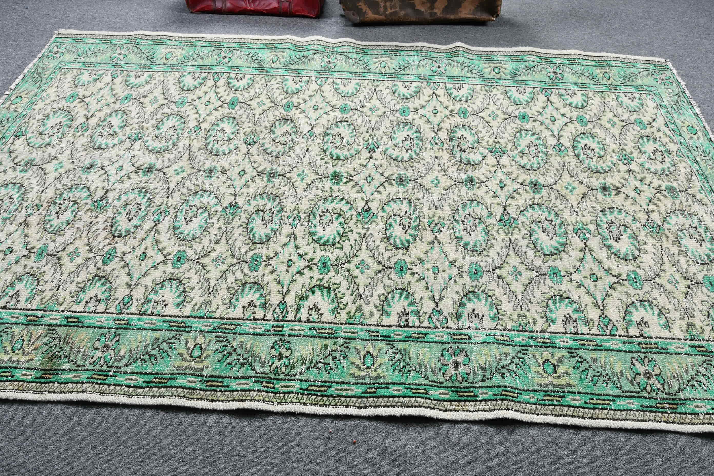 Türk Halıları, Yeşil Yatak Odası Halısı, Göçebe Halısı, Vintage Halılar, Salon Halıları, Yemek Odası Halısı, Antika Halı, 5.5x8.8 ft Büyük Halılar