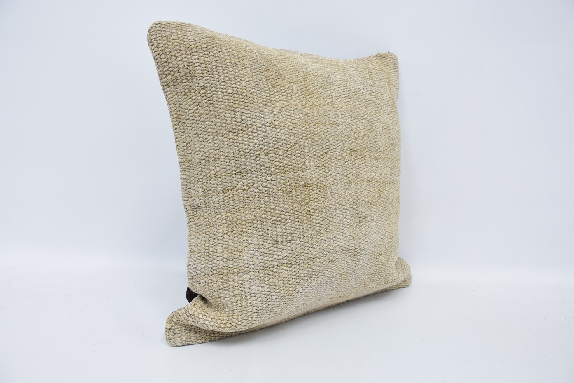Handmade Kilim Cushion, 18"x18" Beige Pillow Cover, Vintage Pillow, Chair Pillow Cover, Vintage Kilim Throw Pillow, Bench Cushion Case