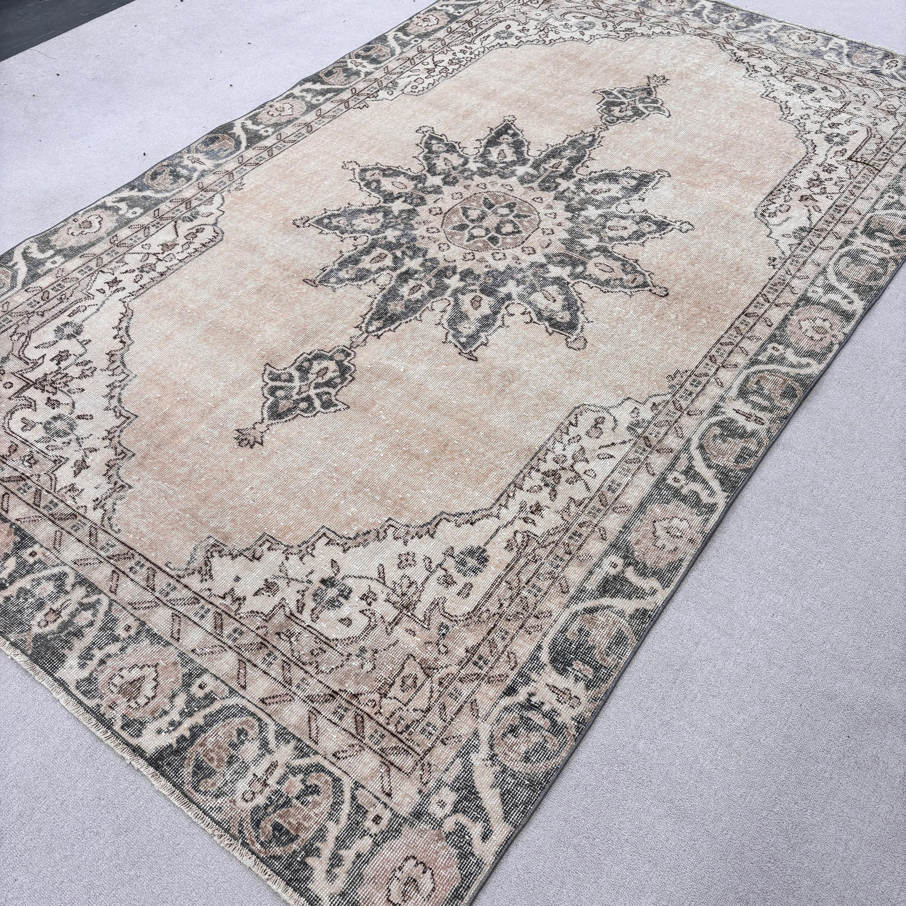 Turkish Rug, Luxury Rugs, 5.8x9.6 ft Large Rugs, Boho Rugs, Dining Room Rugs, Bedroom Rugs, Vintage Rug, Moroccan Rugs, Beige Antique Rug