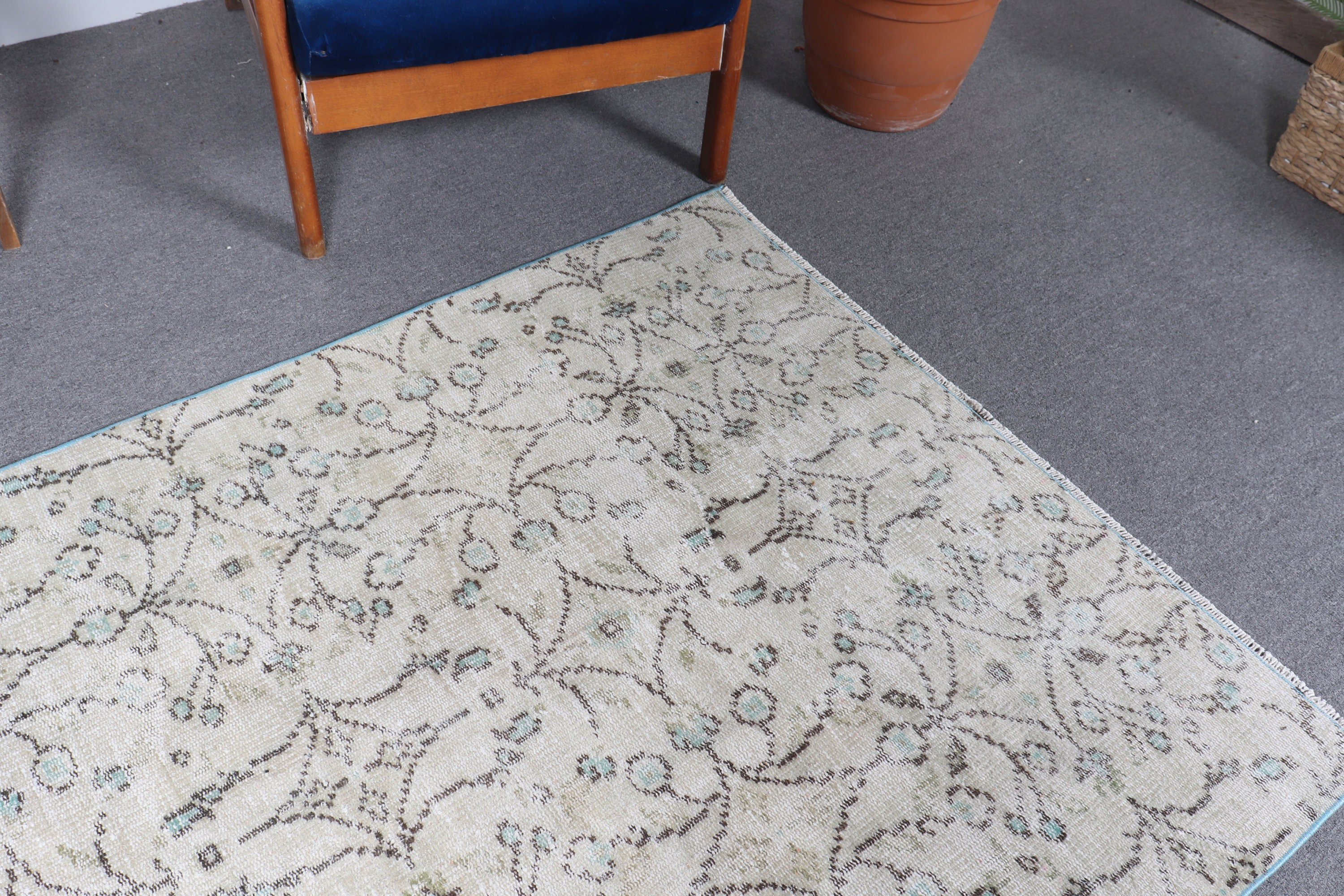 Rugs for Bedroom, Bedroom Rugs, Custom Rug, Green Home Decor Rugs, 3.9x7.5 ft Area Rug, Floor Rugs, Indoor Rugs, Turkish Rug, Vintage Rugs
