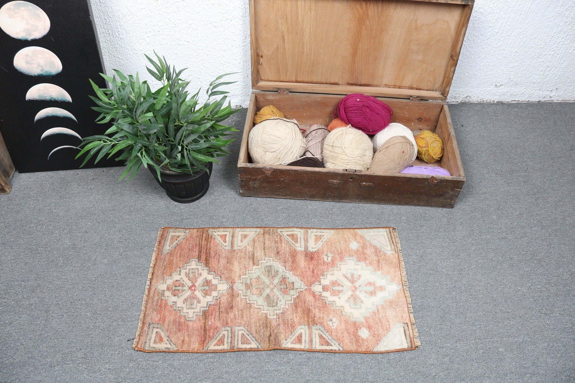 Outdoor Rugs, Bedroom Rugs, Turkish Rug, Modern Rug, Red Kitchen Rug, Small Area Rug, 1.4x2.5 ft Small Rugs, Small Vintage Rug, Vintage Rug