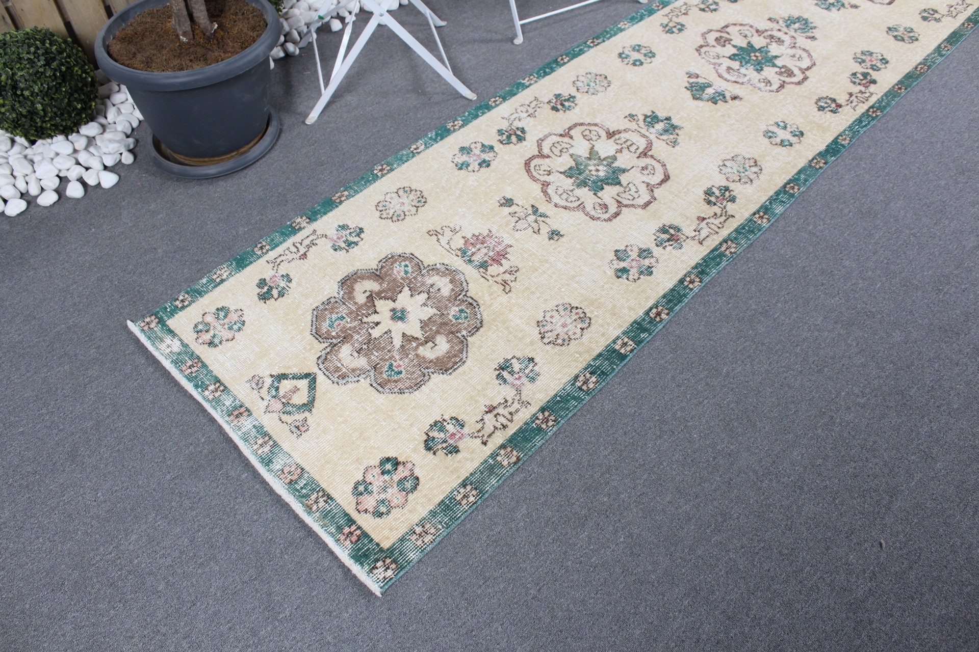 2.5x9.1 ft Runner Rug, Hallway Rug, Beige Kitchen Rug, Anatolian Rug, Vintage Rug, Turkish Rug, Rugs for Stair, Oriental Rugs, Boho Rugs