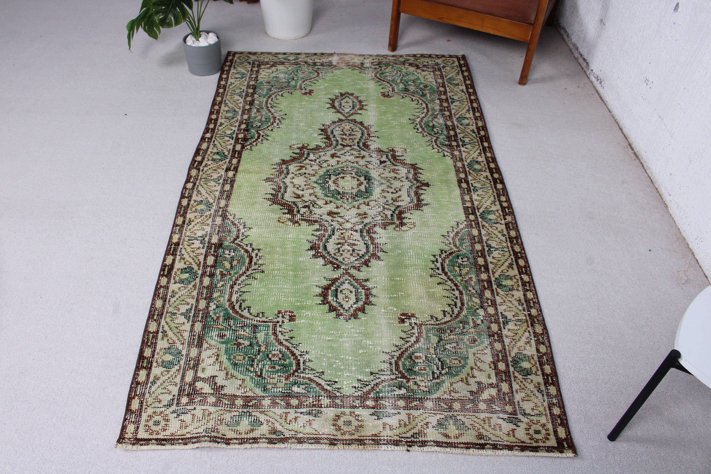 Yatak Odası Halıları, 3.6x6.3 ft Vurgulu Halılar, Dekoratif Halılar, Geometrik Halılar, Türk Halısı, Kahverengi Ev Dekor Halıları, Mutfak Halısı, Vintage Halılar