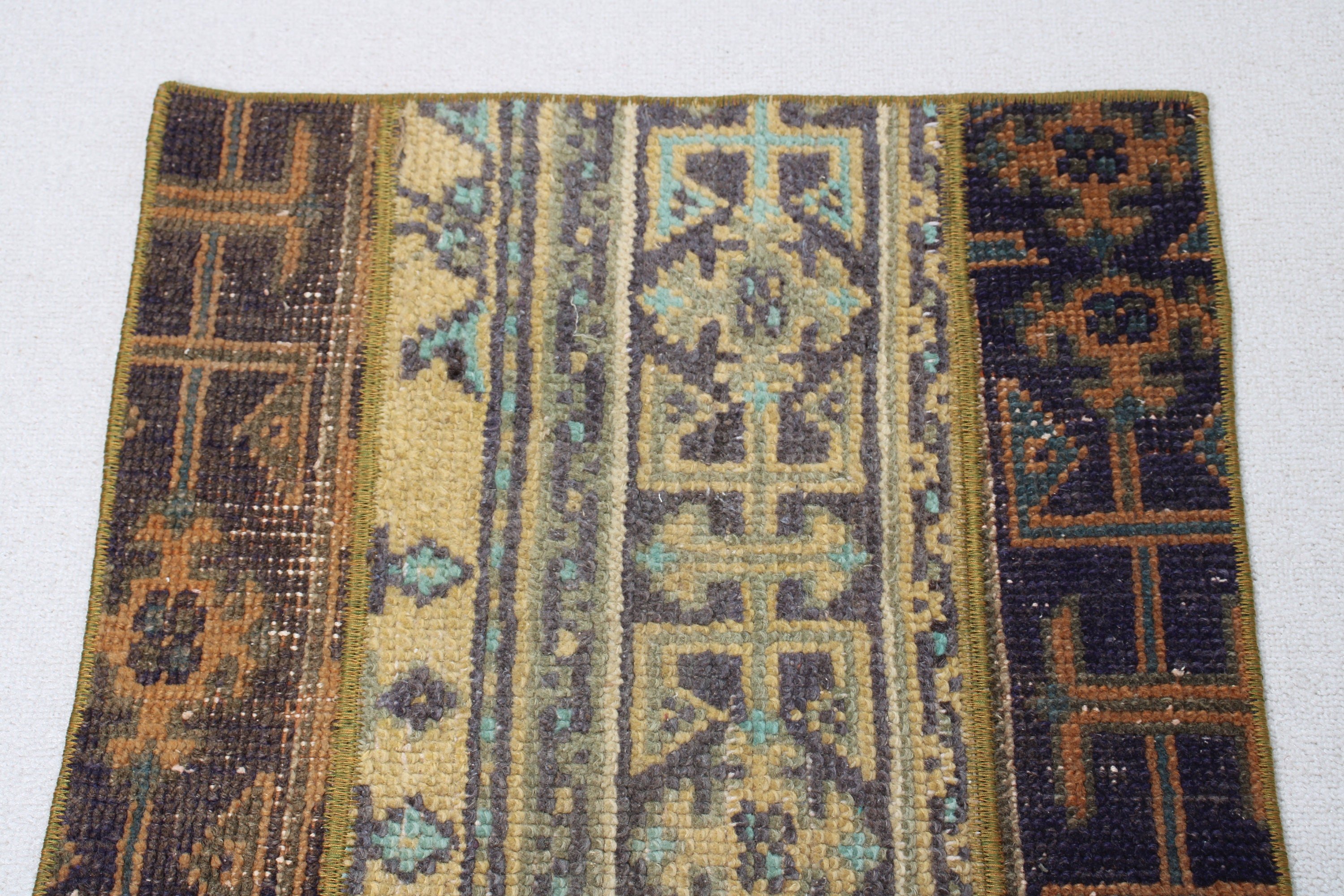 Blue Modern Rug, Vintage Rug, 1.8x2.6 ft Small Rug, Oushak Rug, Small Boho Rug, Turkish Rug, Entry Rug, Rugs for Bedroom