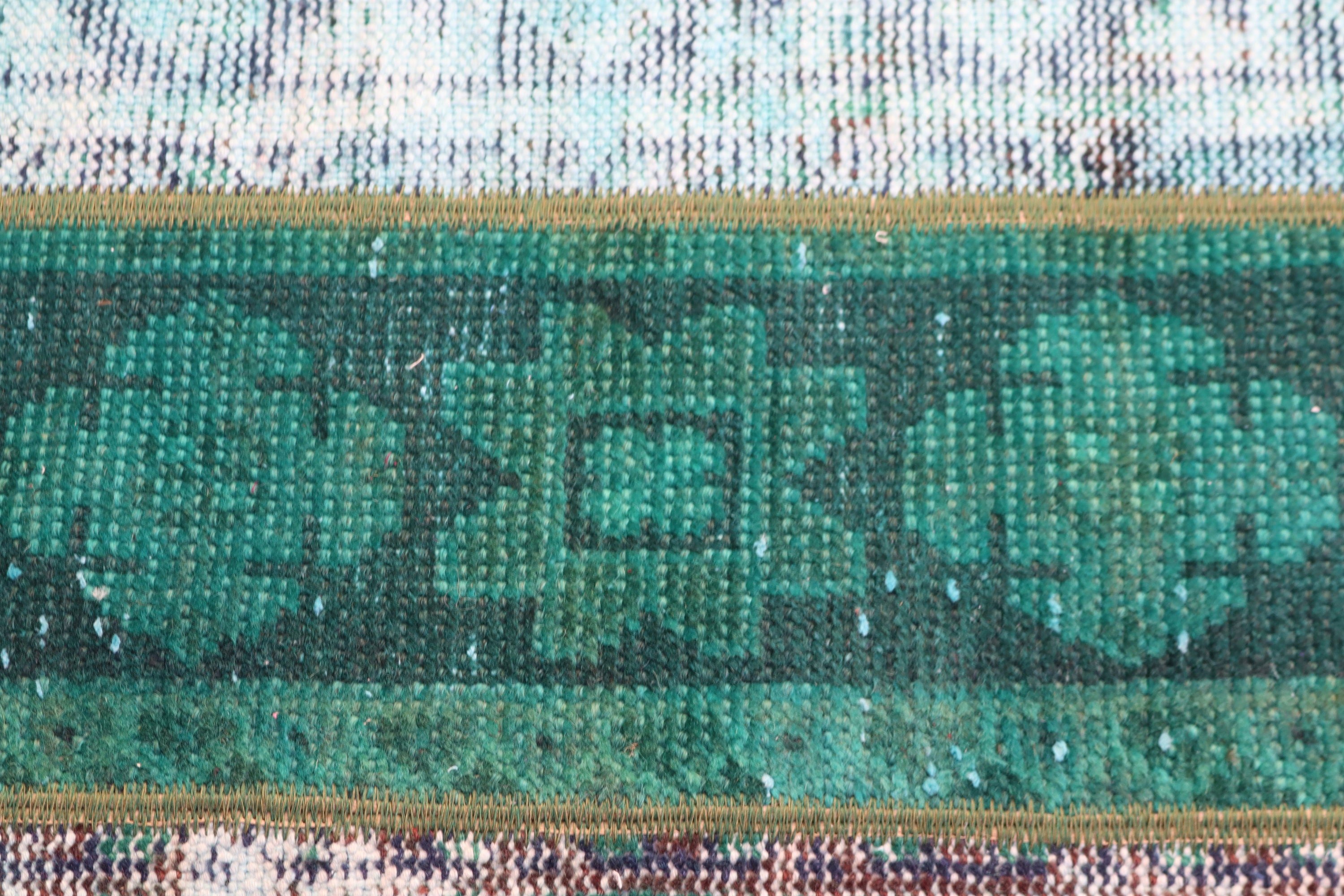 Vintage Rugs, Entry Rugs, Turkish Rug, Ethnic Rugs, Anatolian Rugs, Green  1.9x3.6 ft Small Rug, Small Area Rugs, Neutral Rug