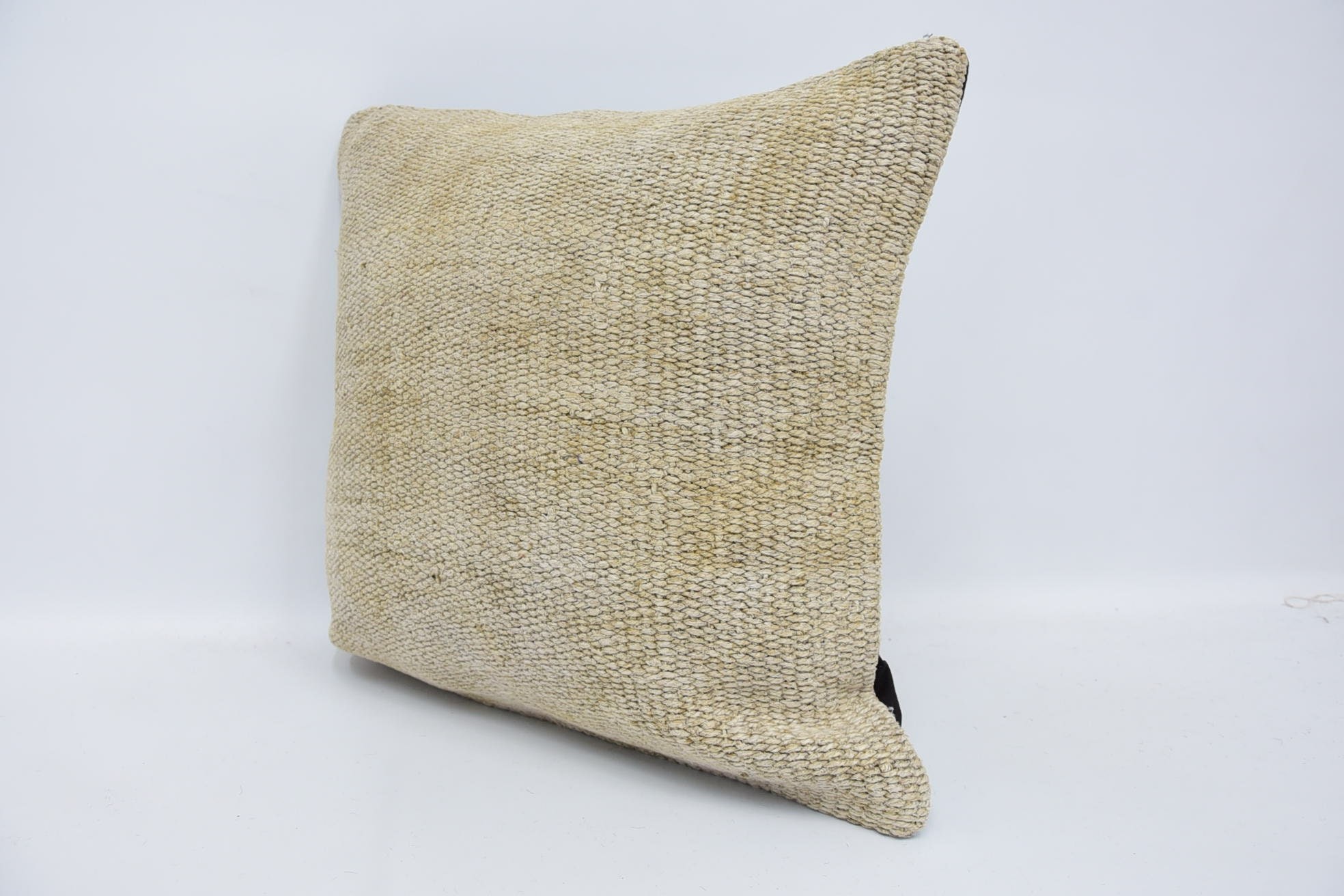 Handmade Kilim Cushion, 18"x18" Beige Pillow Cover, Vintage Pillow, Chair Pillow Cover, Vintage Kilim Throw Pillow, Bench Cushion Case