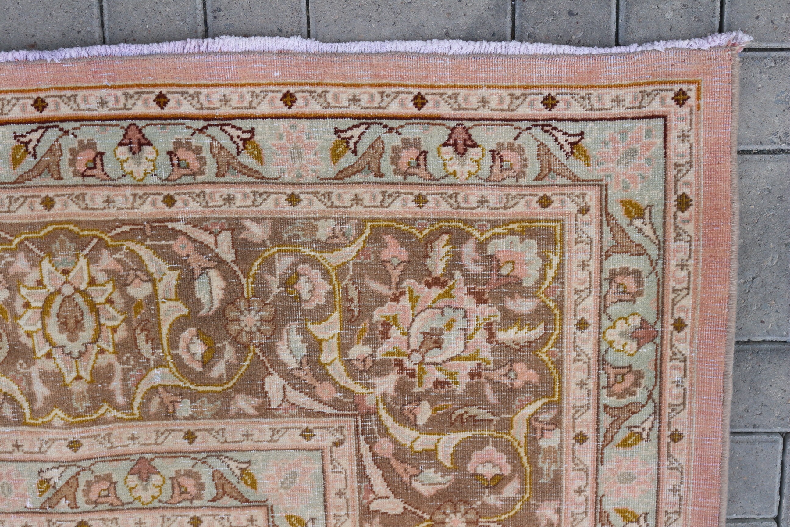 Pink Oriental Rugs, Turkish Rugs, Antique Rug, Vintage Rug, Dining Room Rug, 9.5x12.8 ft Oversize Rug, Boho Rug, Bedroom Rugs, Saloon Rugs
