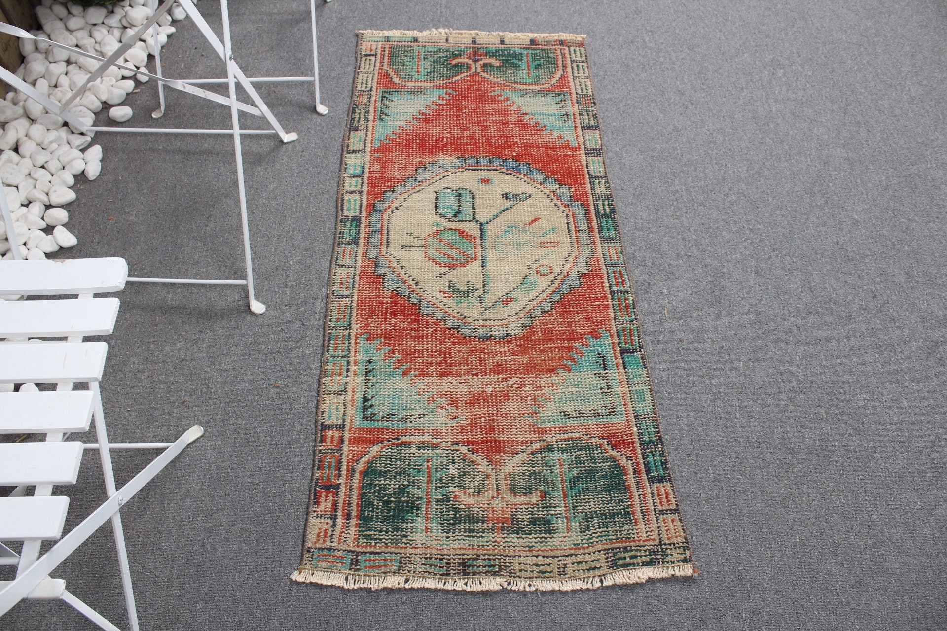 Çocuk Odası Halıları, Yatak Odası Halısı, Araba Paspas Halısı, Türk Halısı, Mutfak Halısı, Vintage Halı, 1.9x4.2 ft Küçük Halı, Kırmızı Oushak Halı, Vintage Dekor Halısı