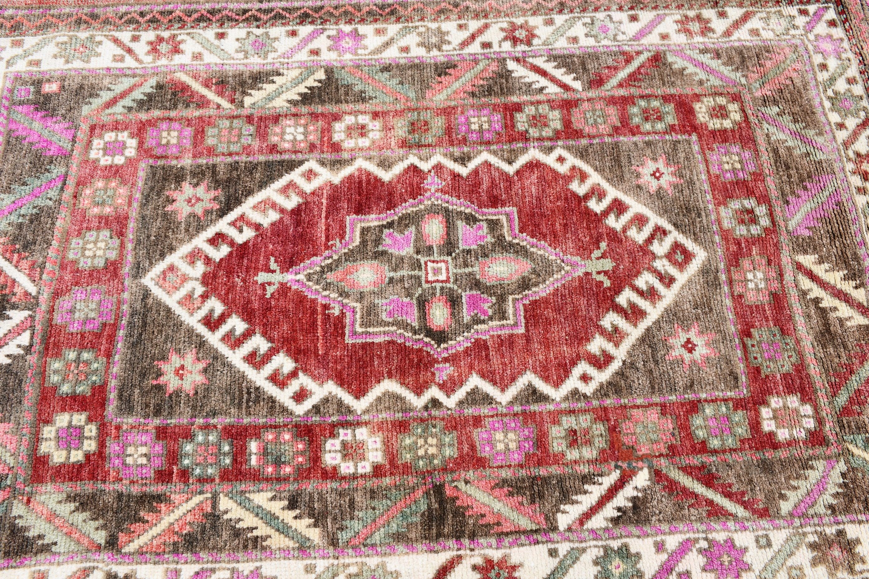 Moroccan Rugs, Home Decor Rugs, Bedroom Rug, Turkish Rugs, 3.9x6.1 ft Accent Rug, Entry Rug, Vintage Rugs, Red Anatolian Rug, Abstract Rugs
