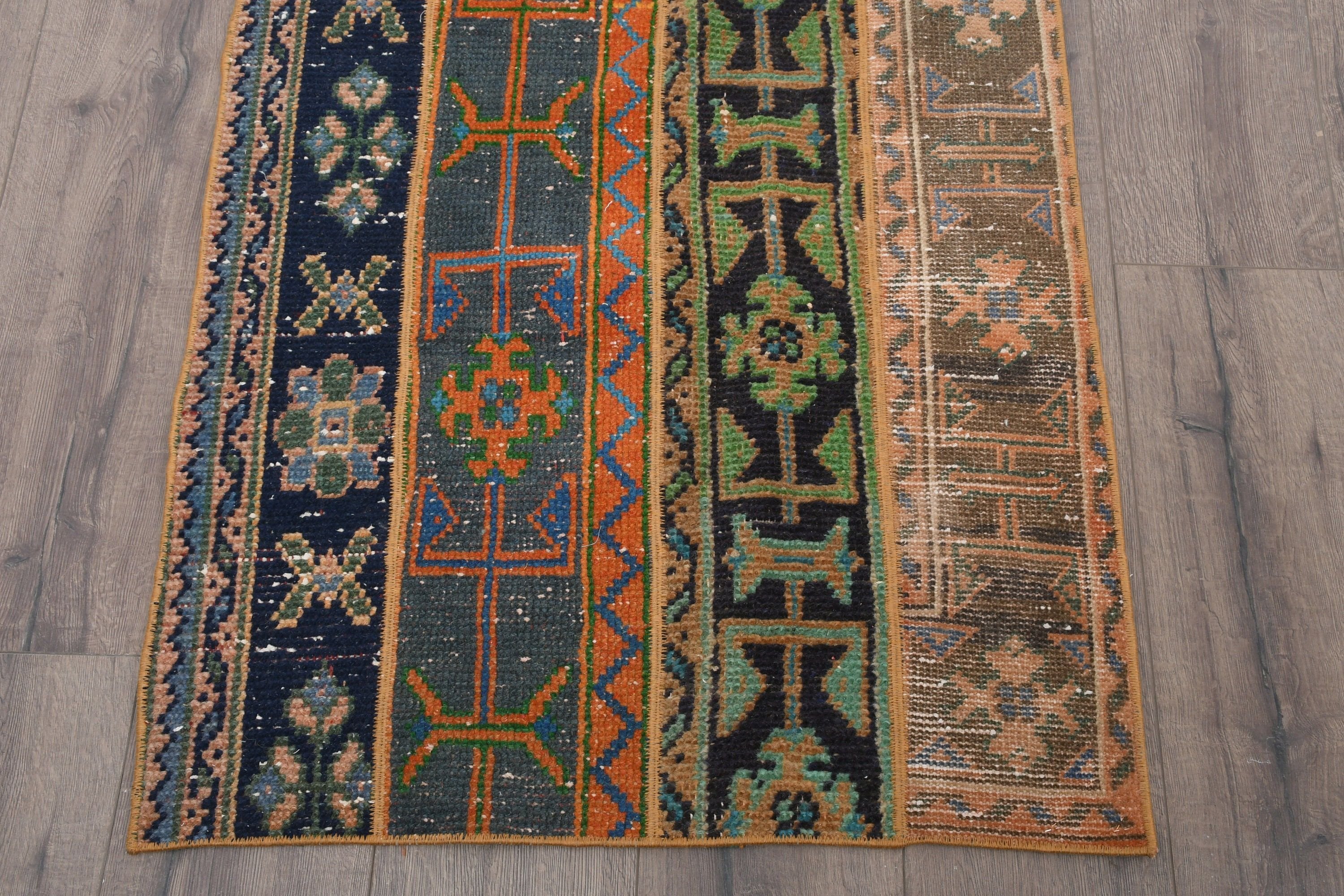 Rugs for Stair, Anatolian Rug, Floor Rug, Blue Bedroom Rugs, Vintage Rugs, Turkish Rug, 2.5x6.6 ft Runner Rug, Kitchen Rugs