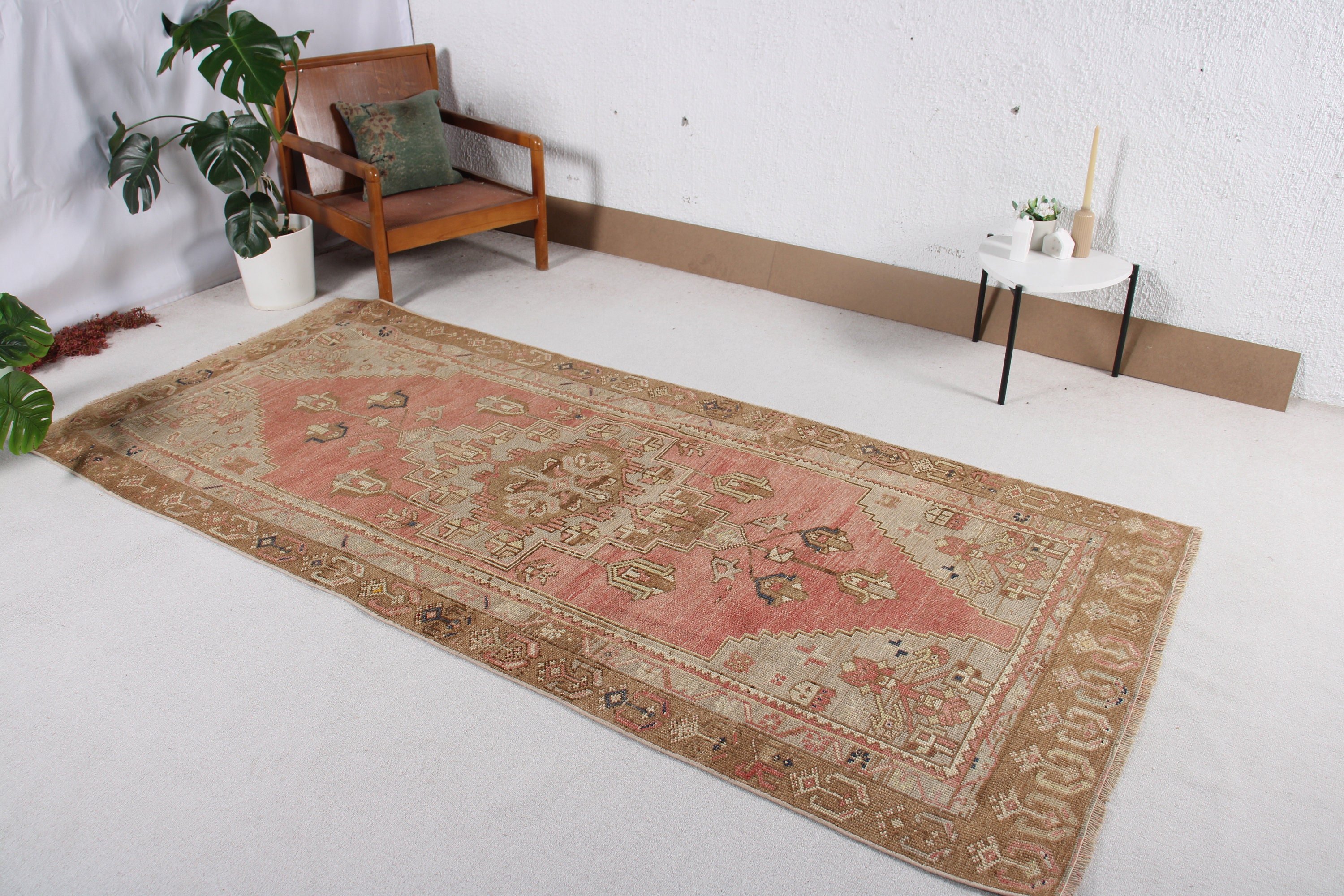 Türk Halıları, Boho Halısı, Vintage Halı, Nötr Halılar, Kırmızı Yün Halılar, Boho Bölge Halıları, Aztek Halıları, Vintage Alan Halısı, 4,1x9,2 ft Alan Halıları