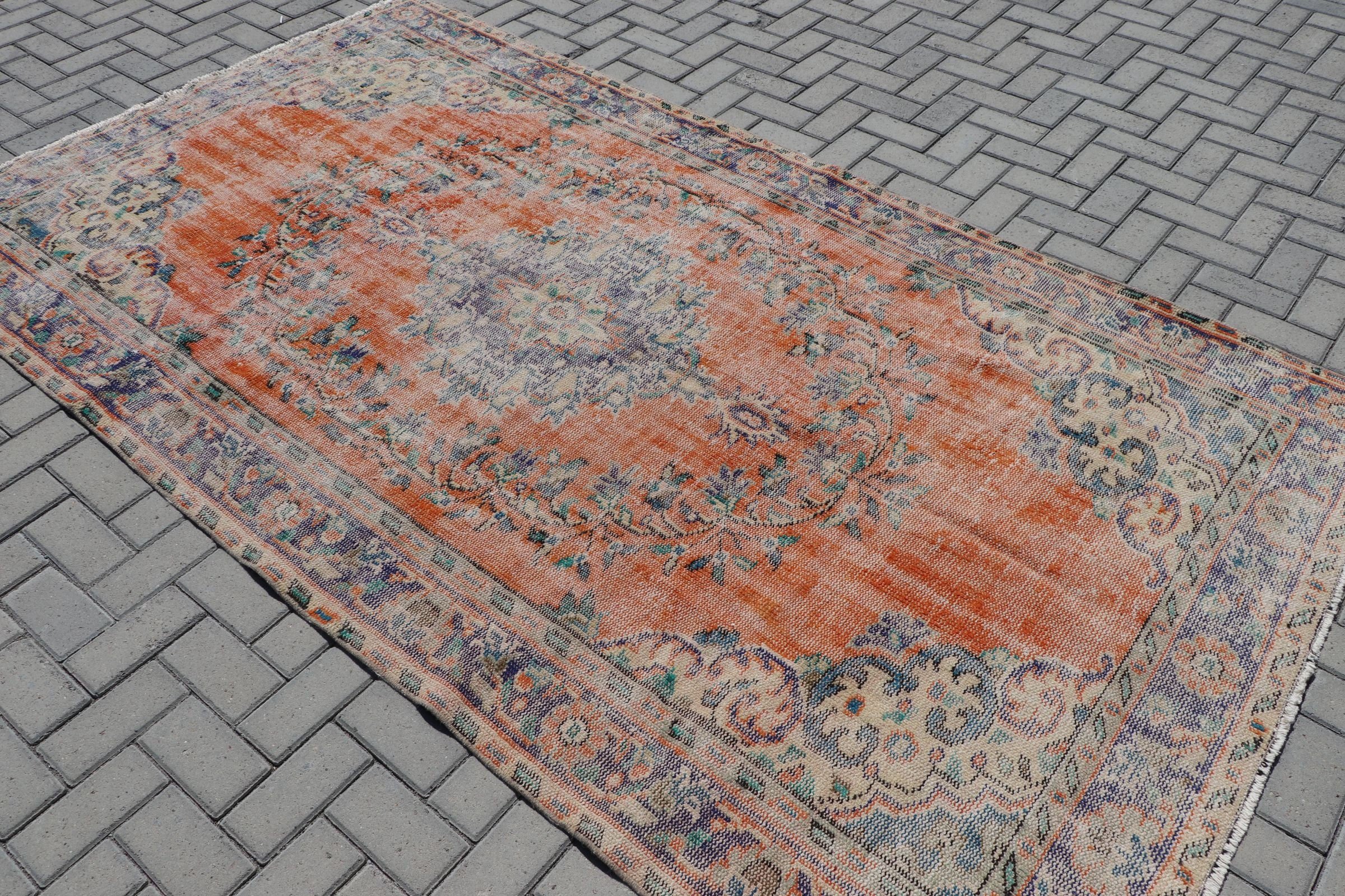 Turkish Rugs, Vintage Rug, Dining Room Rug, Red Anatolian Rug, 5.3x9.5 ft Large Rug, Salon Rug, Kitchen Rug, Office Rugs, Antique Rugs