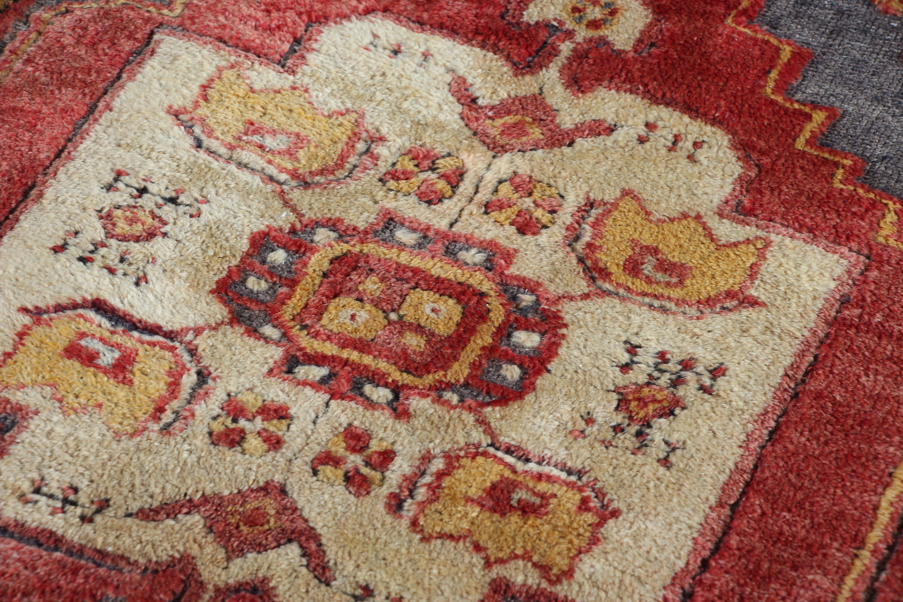 Wool Rug, 3x6.3 ft Accent Rugs, Turkish Rug, Floor Rug, Rugs for Nursery, Entry Rugs, Vintage Rug, Nursery Rug, Red Cool Rugs